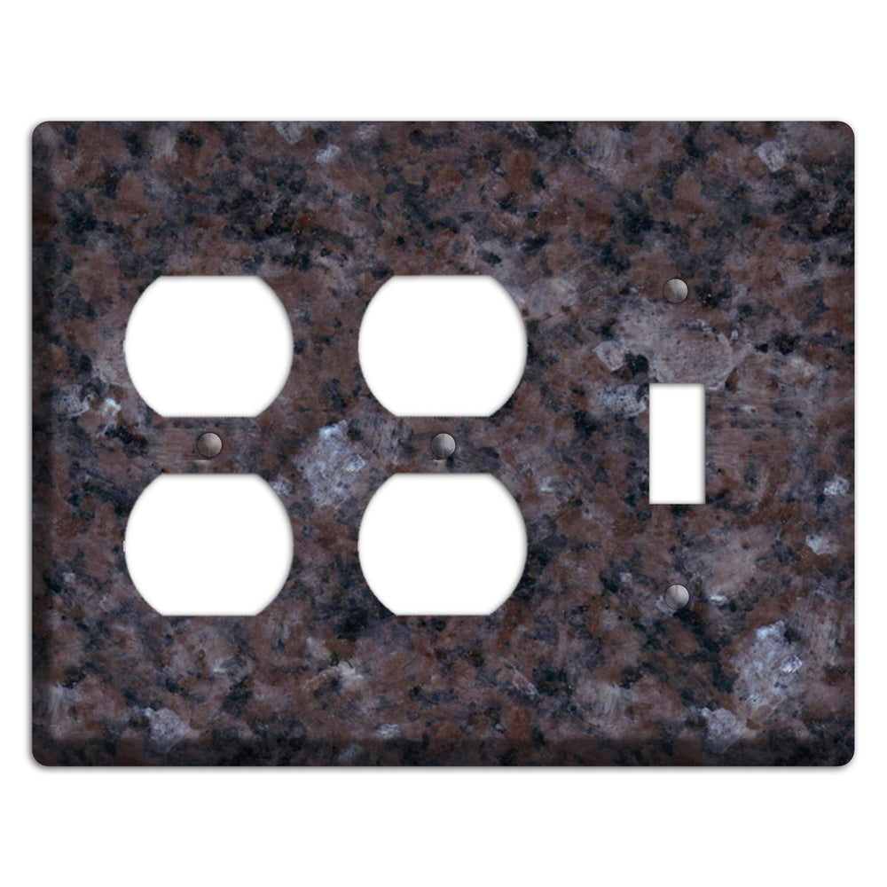 Tan Brown Granite 2 Duplex / Toggle Wallplate