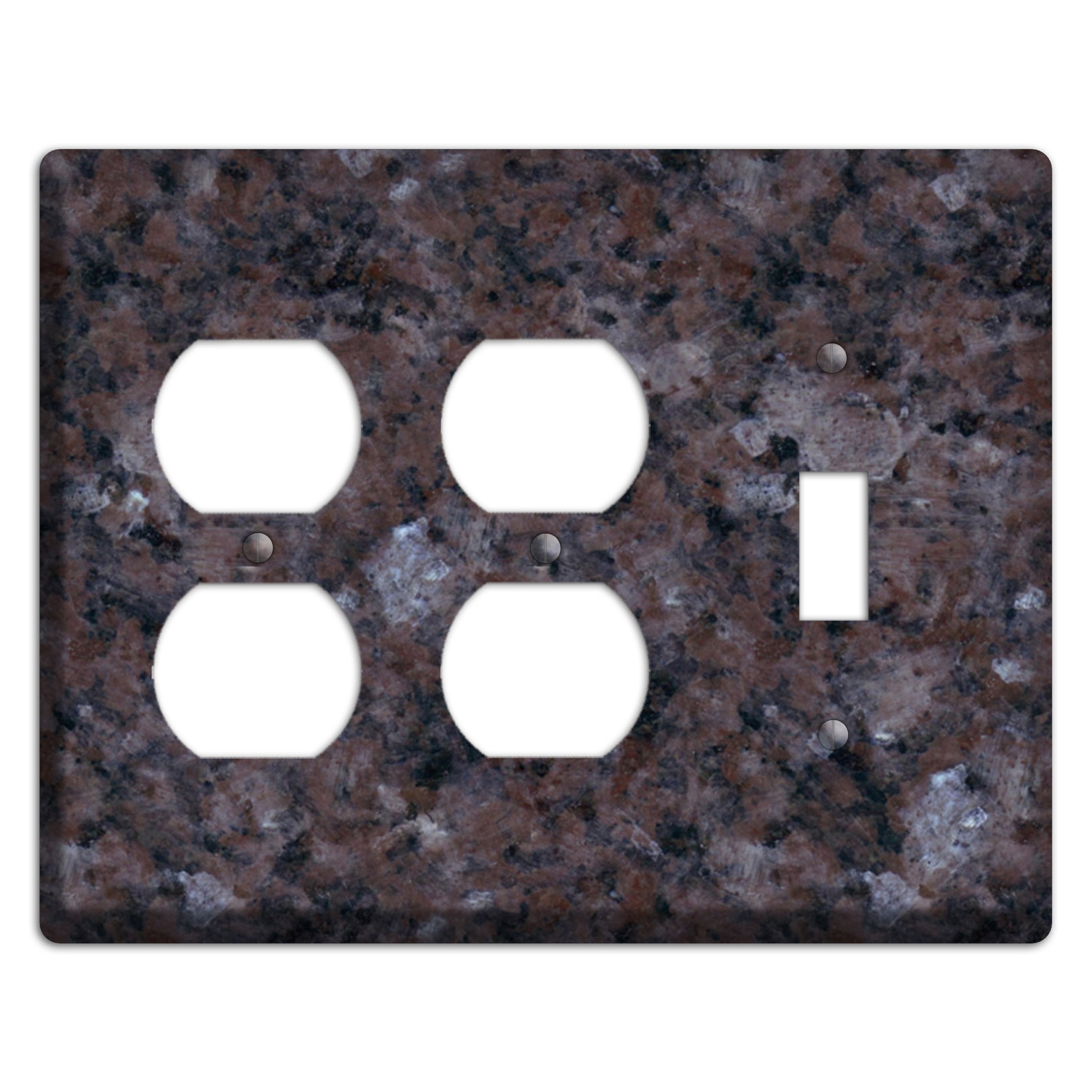 Tan Brown Granite 2 Duplex / Toggle Wallplate