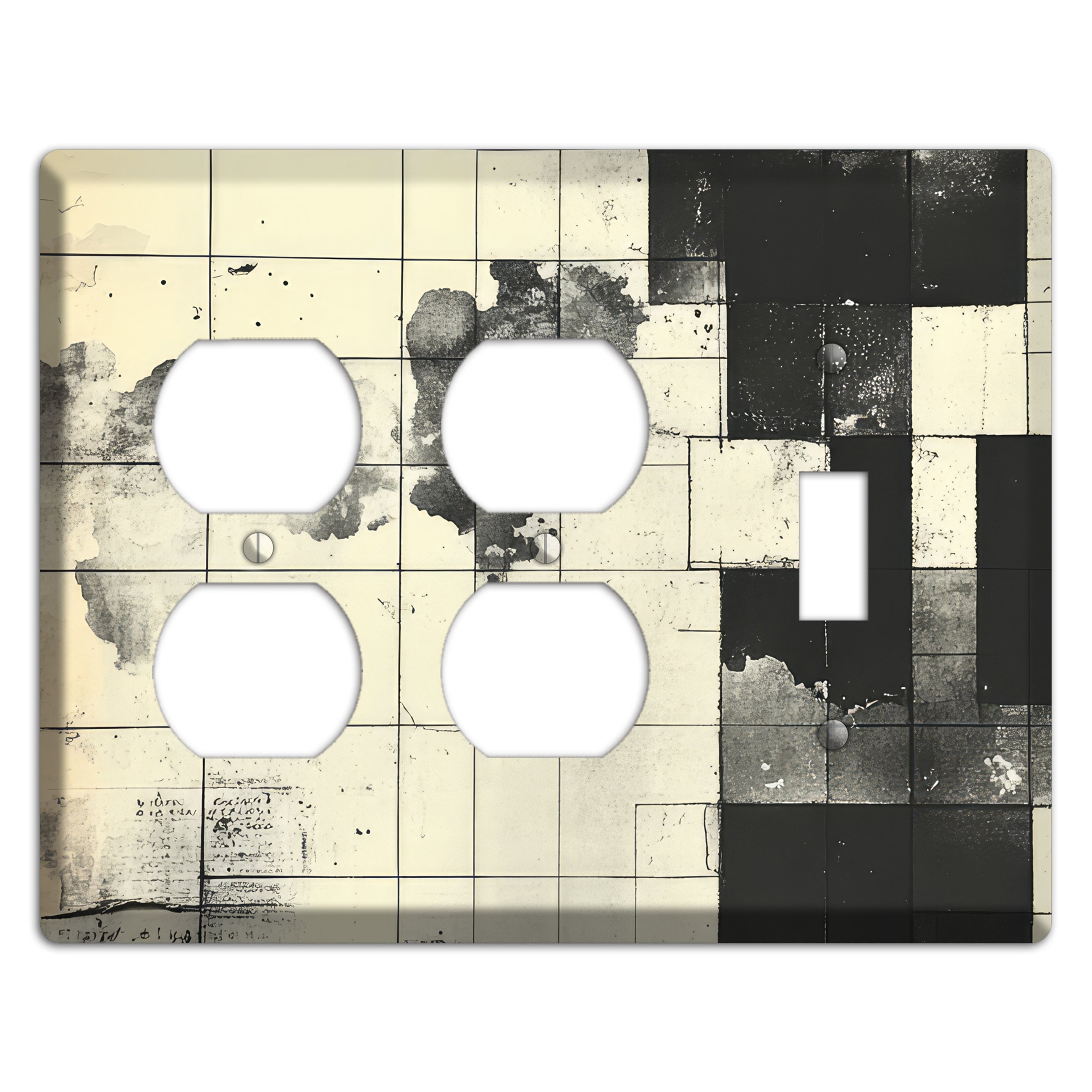 Weathered Grid Chronicle 2 Duplex / Toggle Wallplate