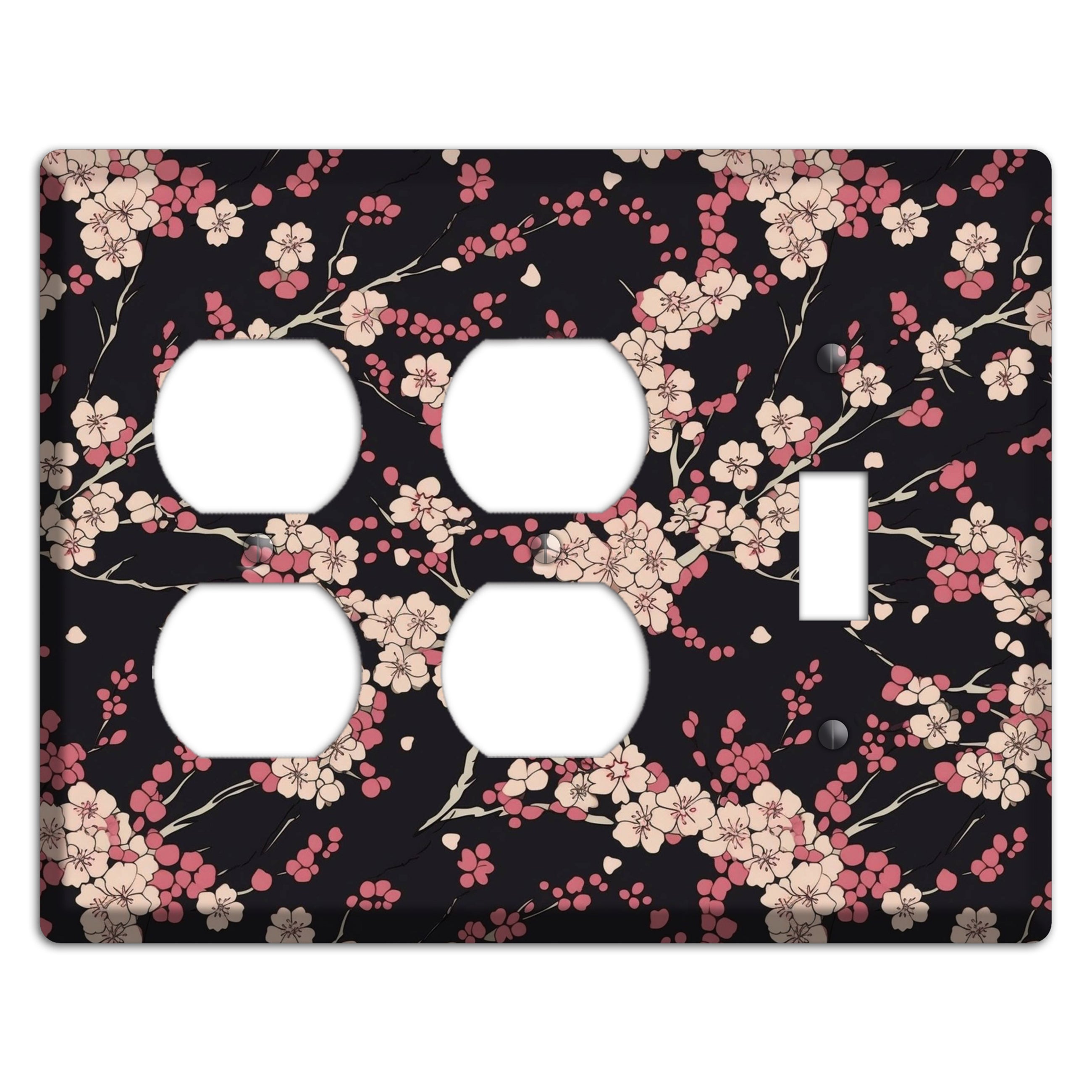 Night Blossom Drift 2 Duplex / Toggle Wallplate