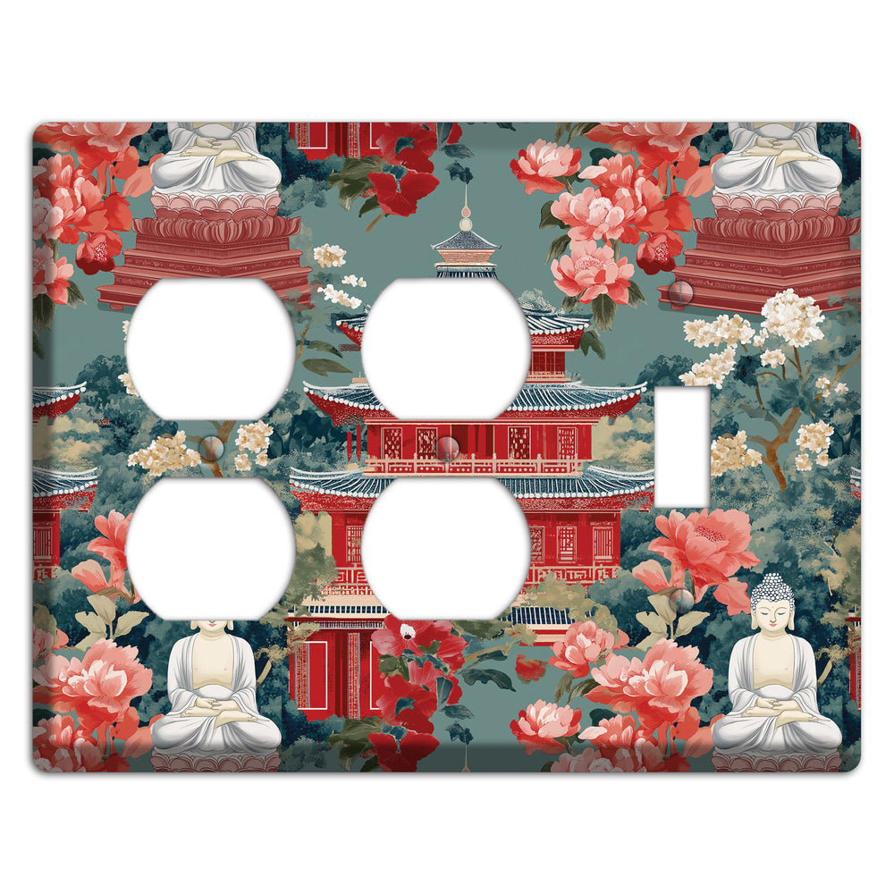 Lotus Temple Garden 2 Duplex / Toggle Wallplate