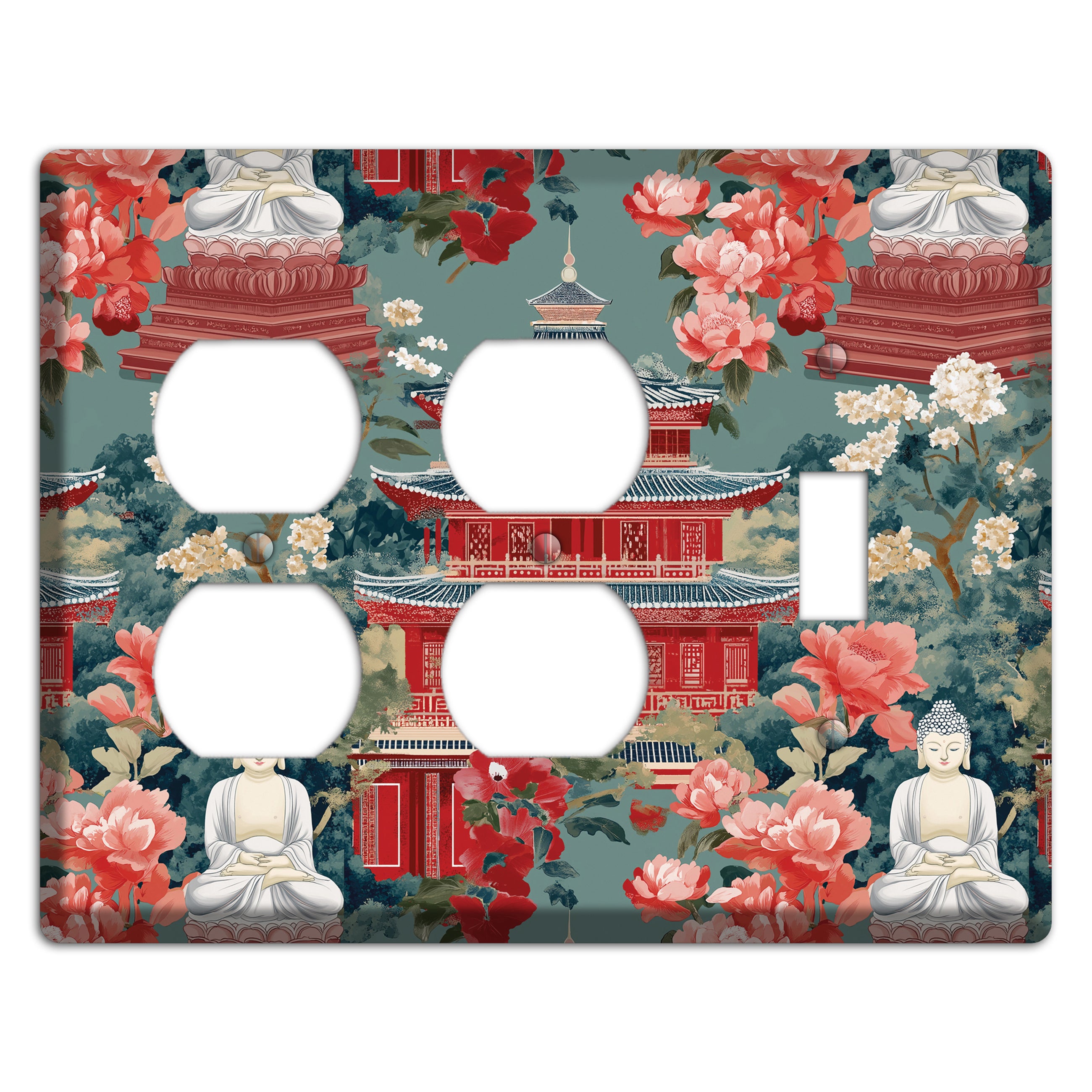 Lotus Temple Garden 2 Duplex / Toggle Wallplate