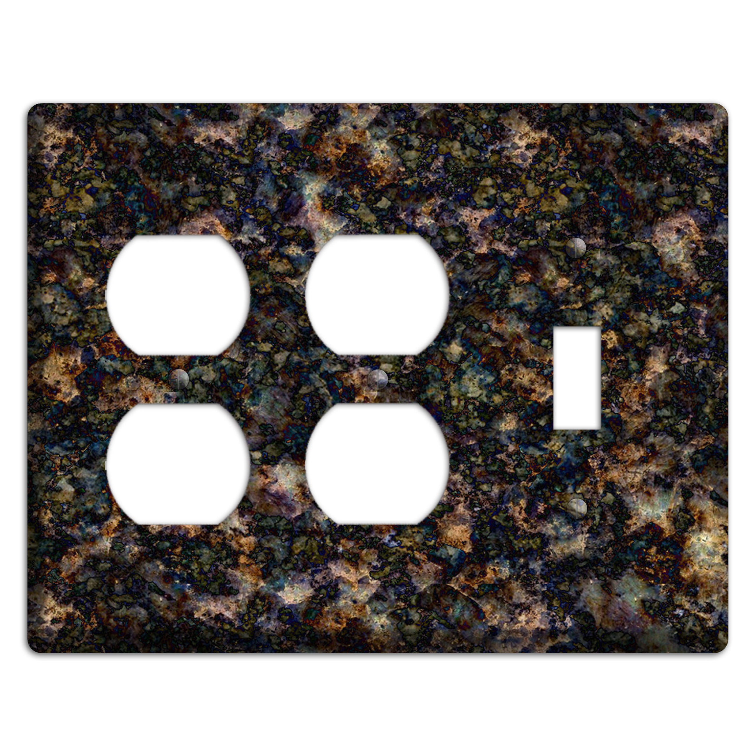 Volga Blue Granite 2 Duplex / Toggle Wallplate