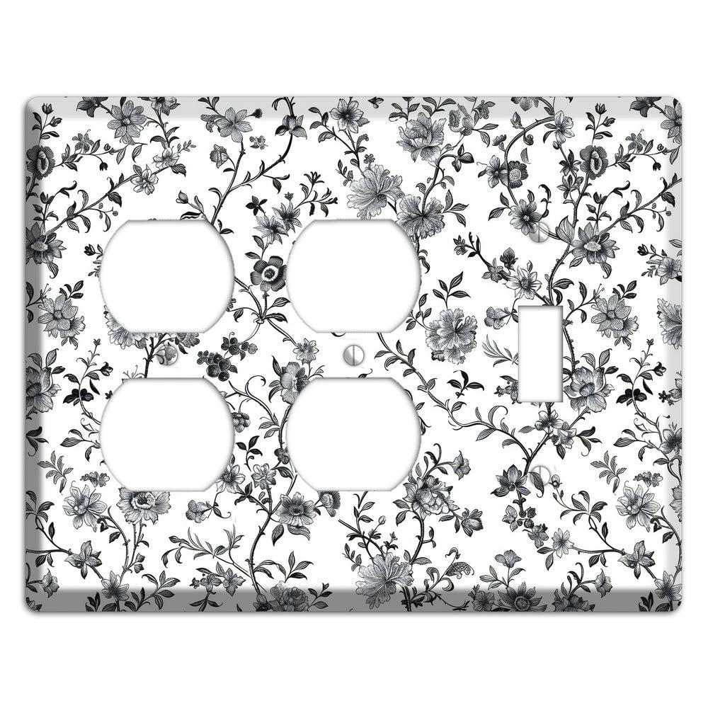 Ink & Ivory Thicket 2 Duplex / Toggle Wallplate