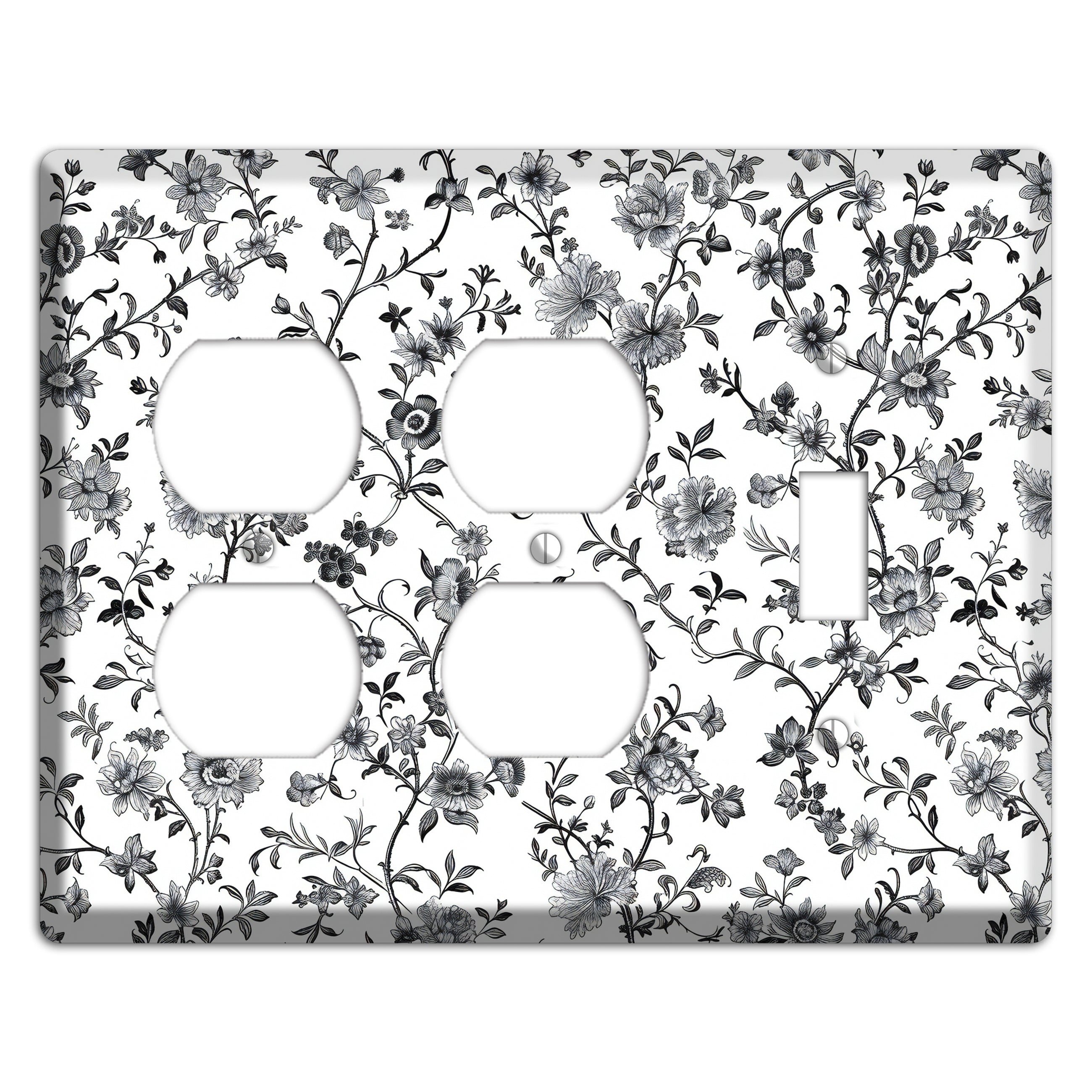 Ink & Ivory Thicket 2 Duplex / Toggle Wallplate