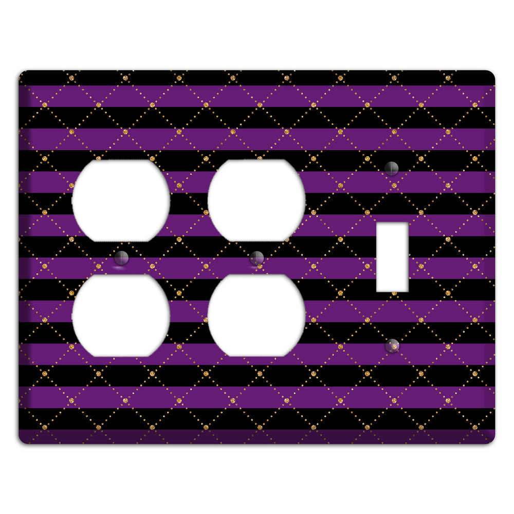 Striped Harlequin Glow 2 Duplex / Toggle Wallplate