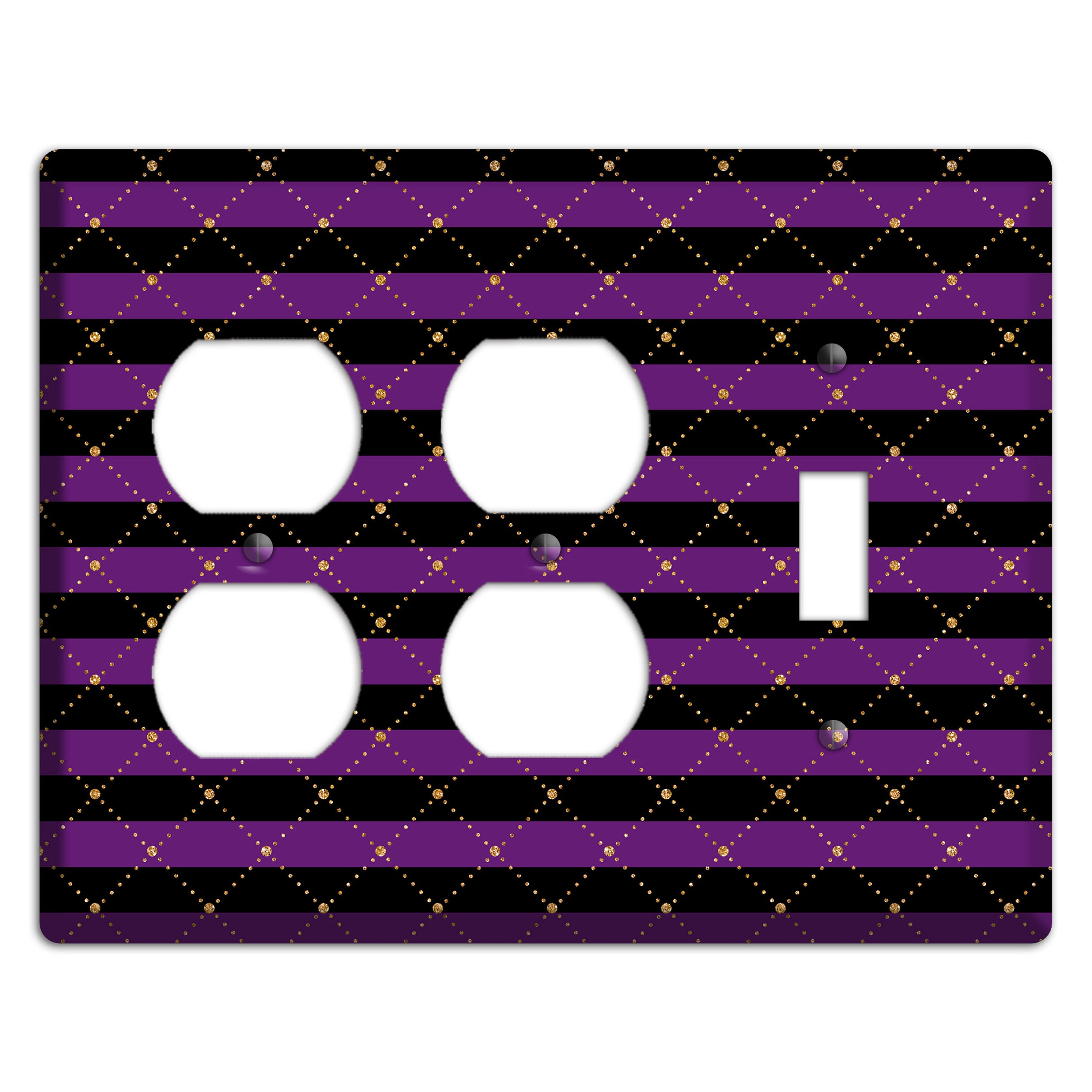 Striped Harlequin Glow 2 Duplex / Toggle Wallplate