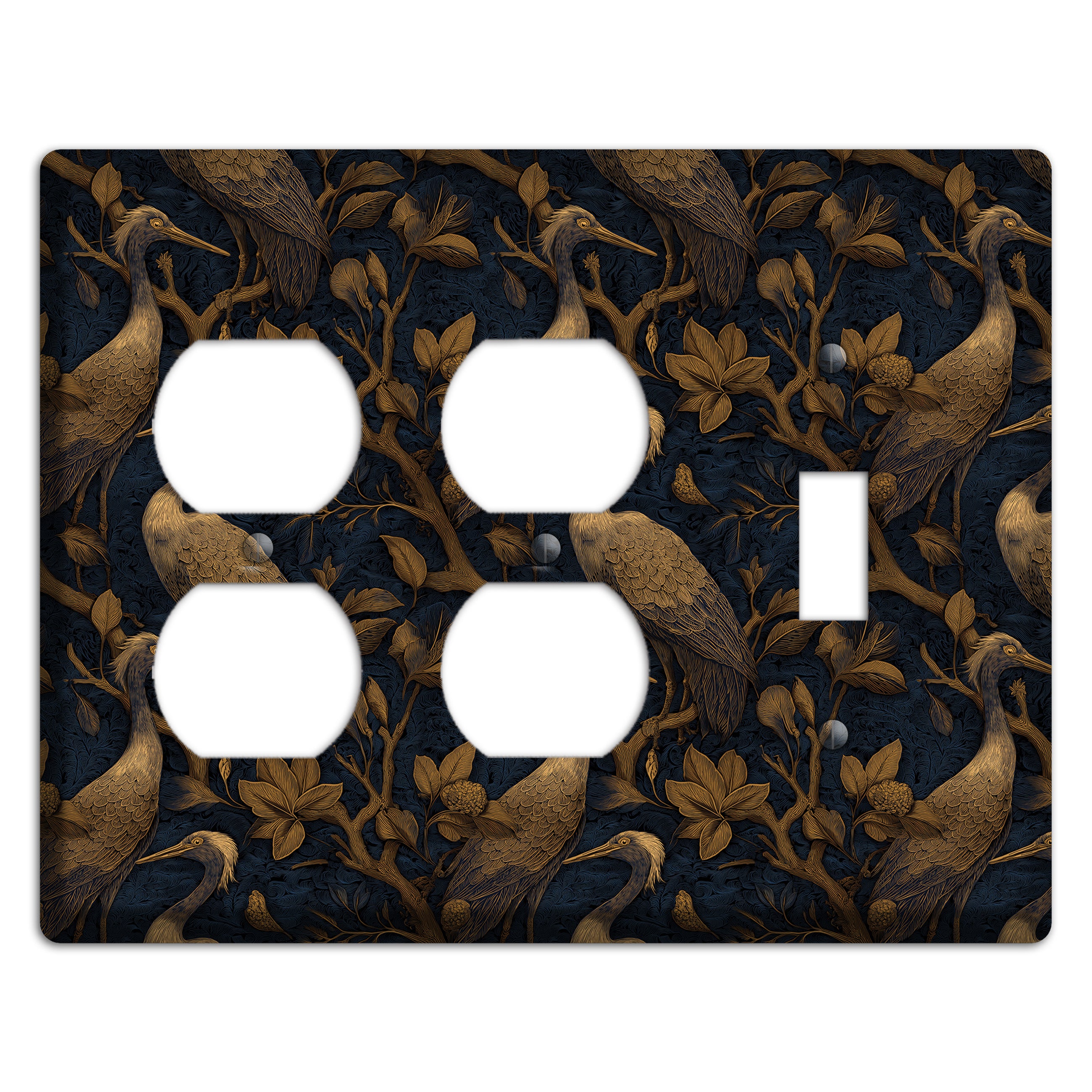 Gilded Heron Dusk 2 Duplex / Toggle Wallplate