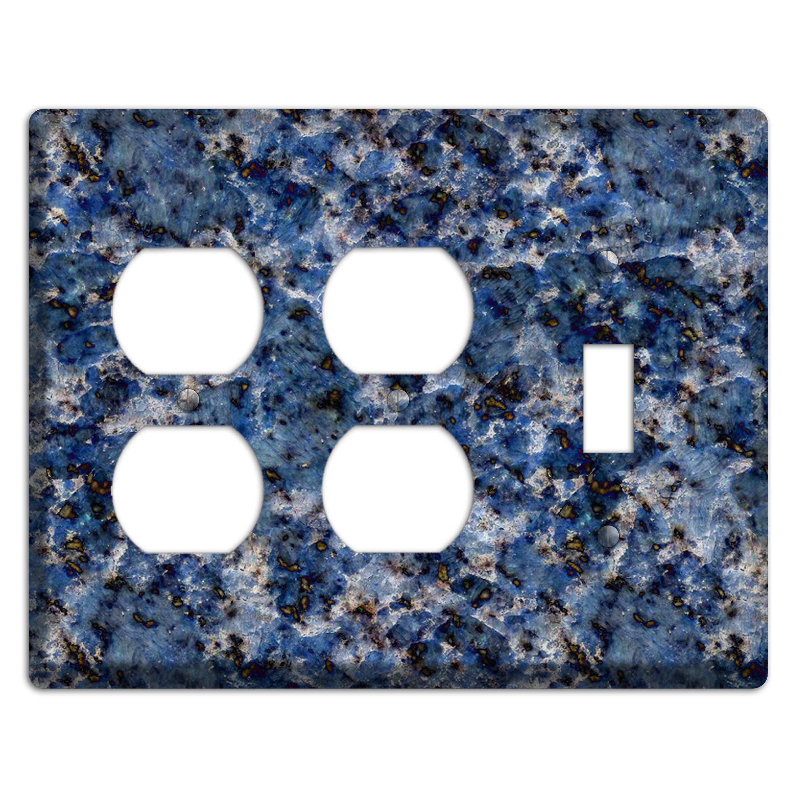 Blue Bahia Granite 2 Duplex / Toggle Wallplate