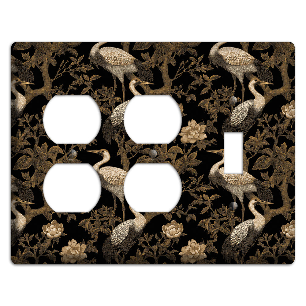 Obsidian Heron Dusk 2 Duplex / Toggle Wallplate