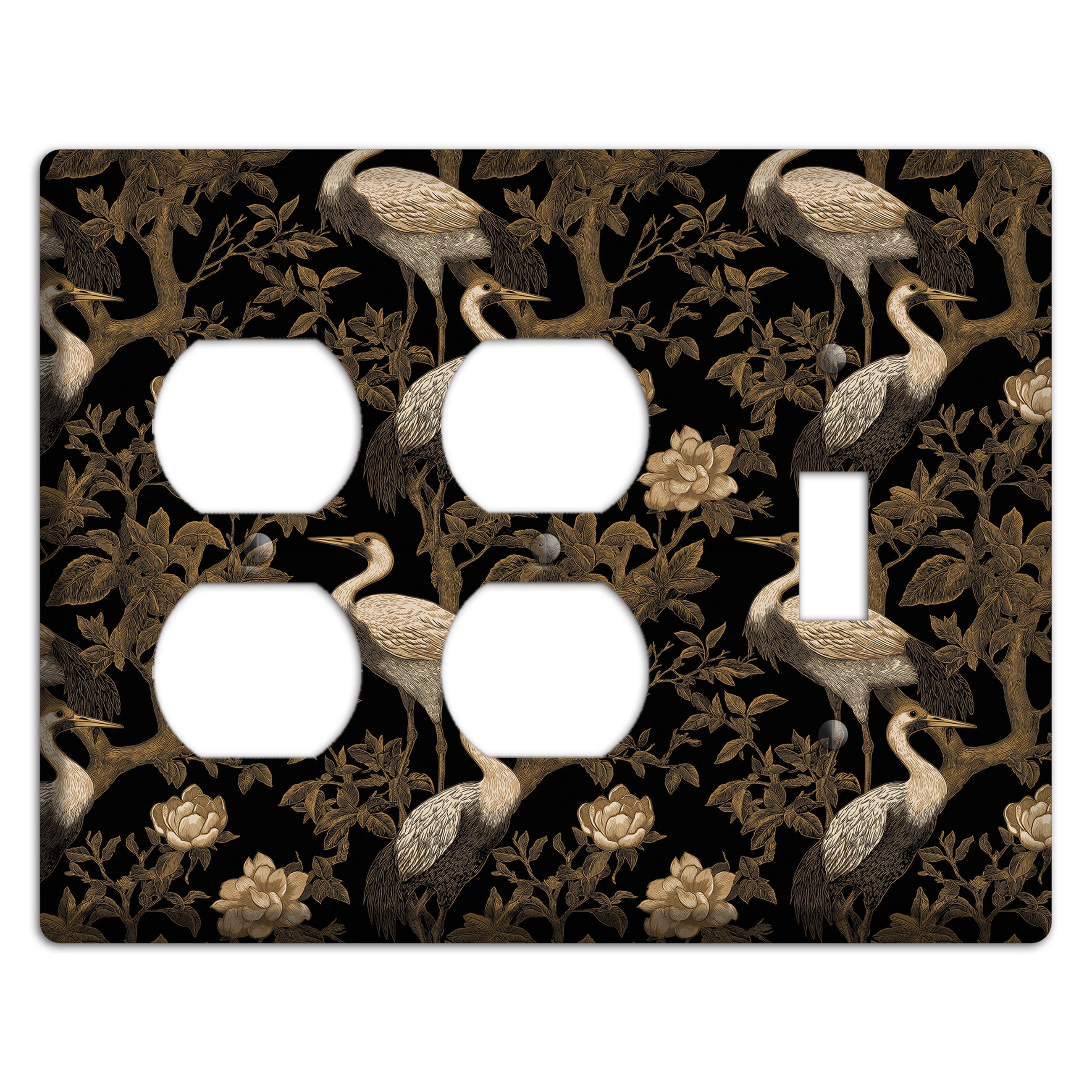 Obsidian Heron Dusk 2 Duplex / Toggle Wallplate