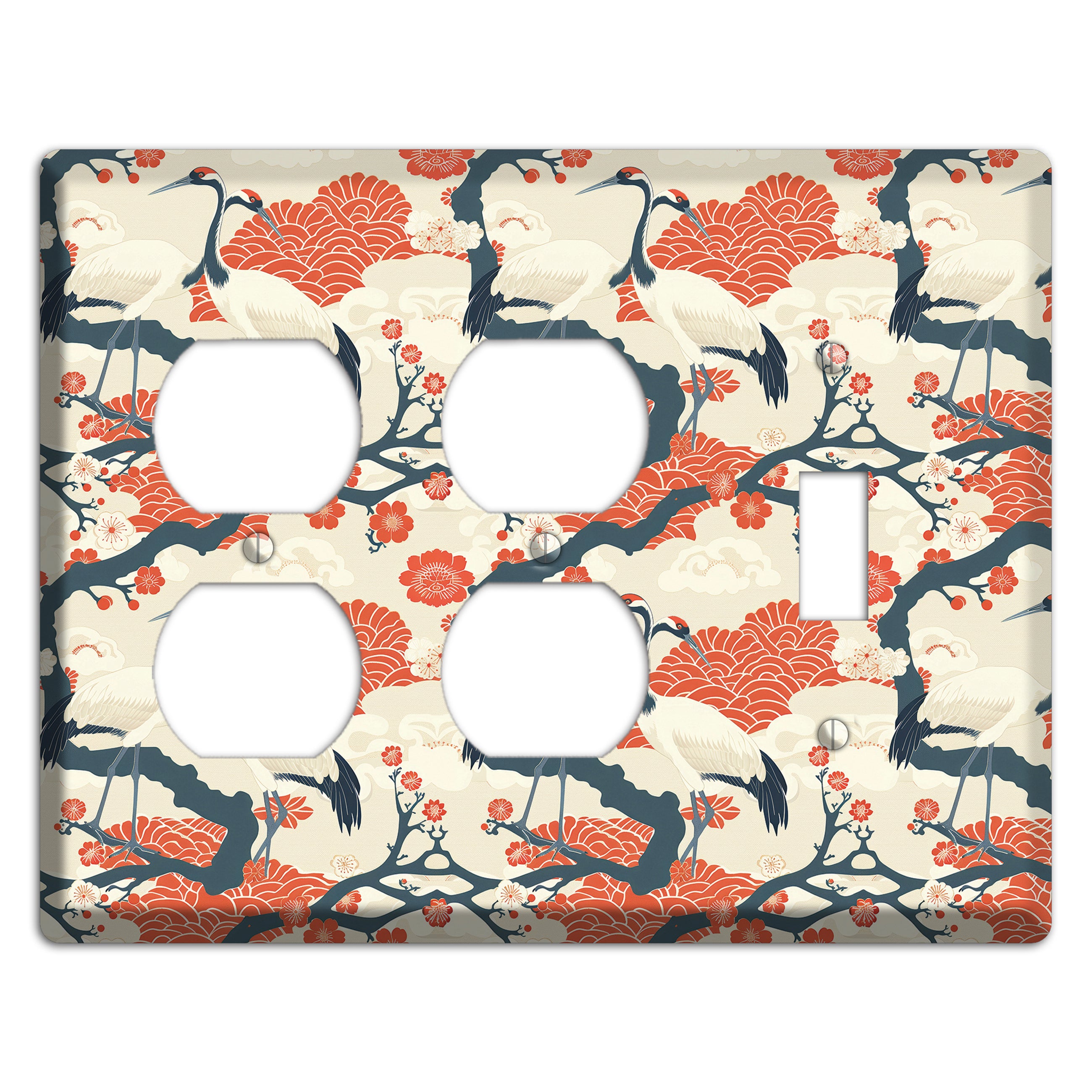 Vermillion Crane Court 2 Duplex / Toggle Wallplate