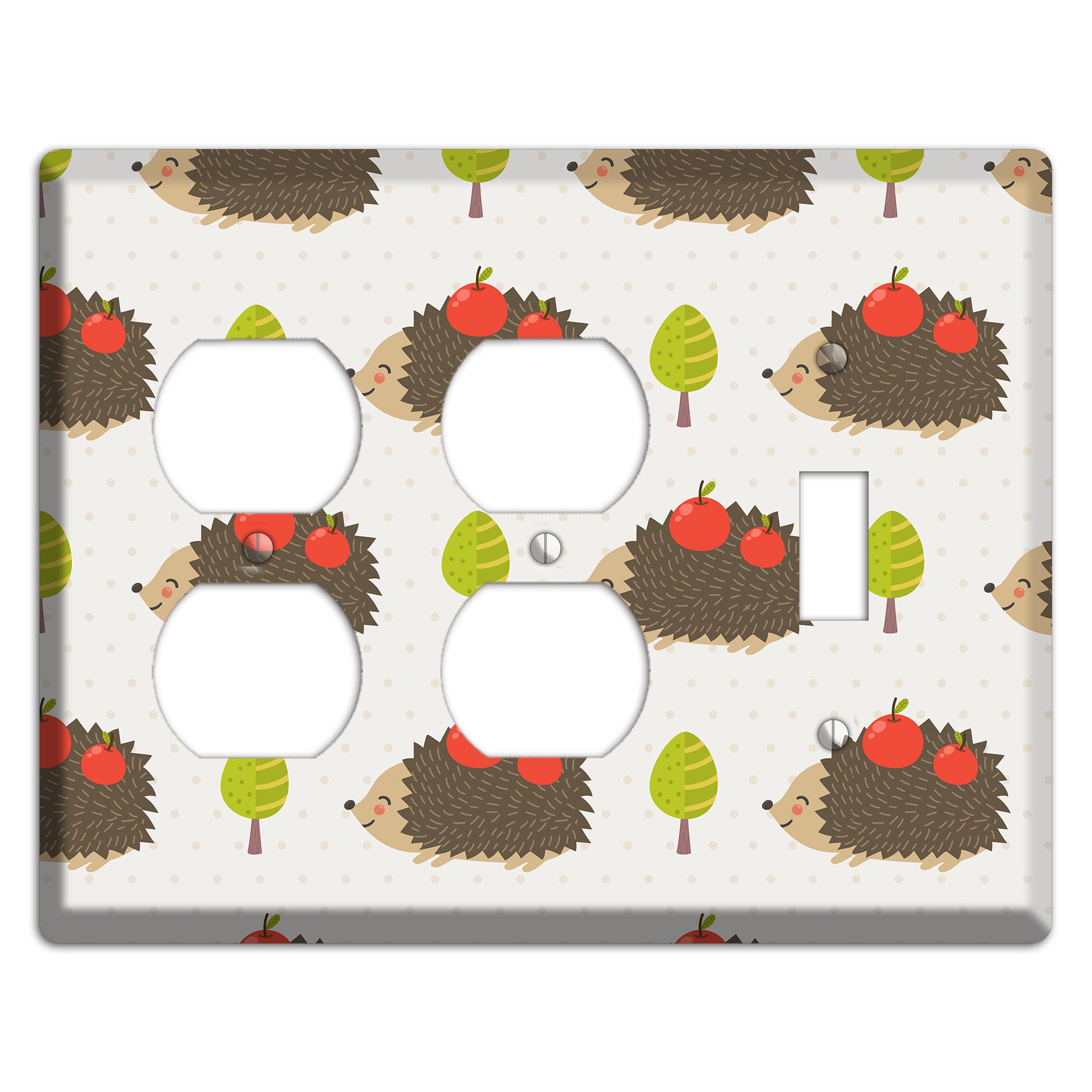Hedgehog Harvest 2 Duplex / Toggle Wallplate