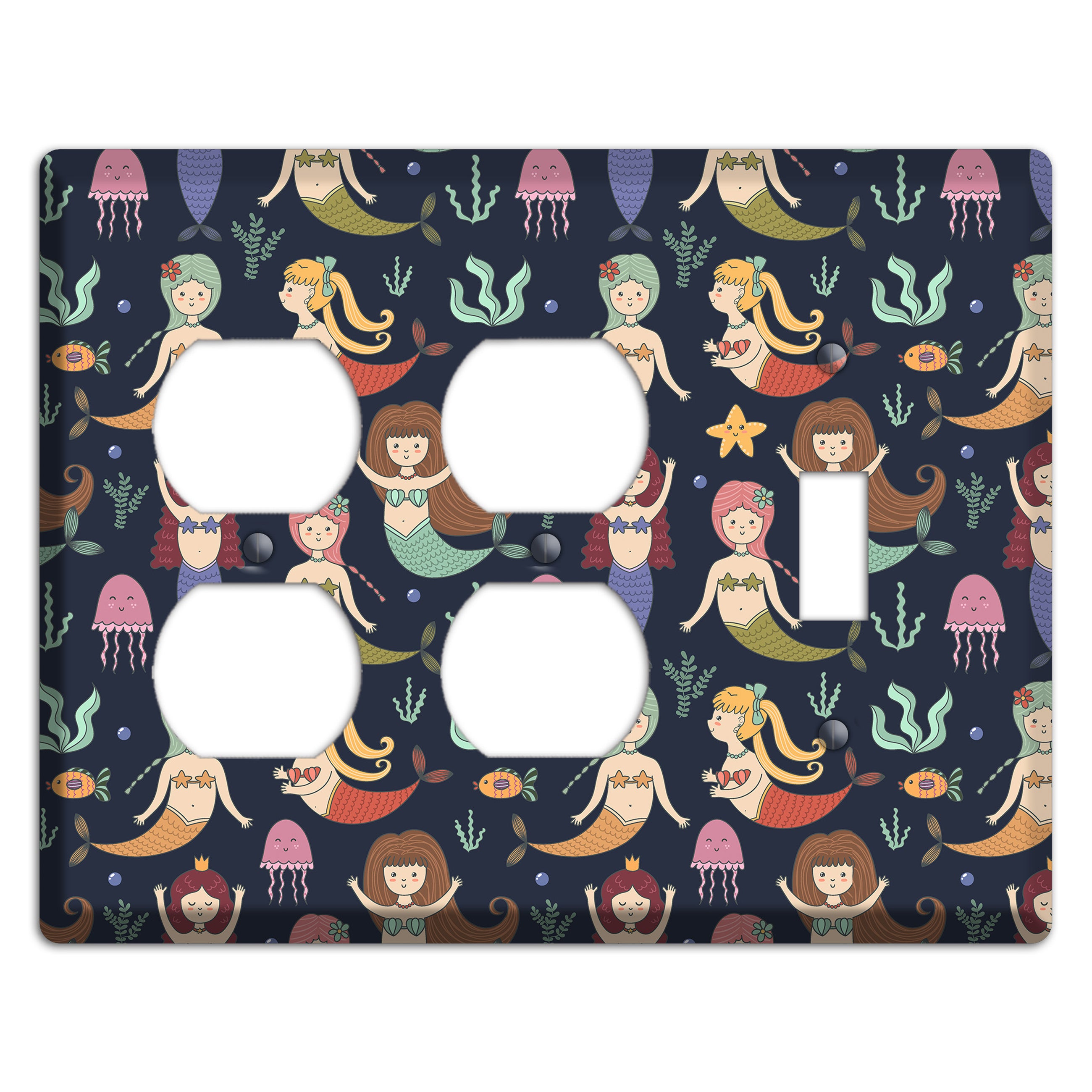 Mermaid Lagoon Party 2 Duplex / Toggle Wallplate