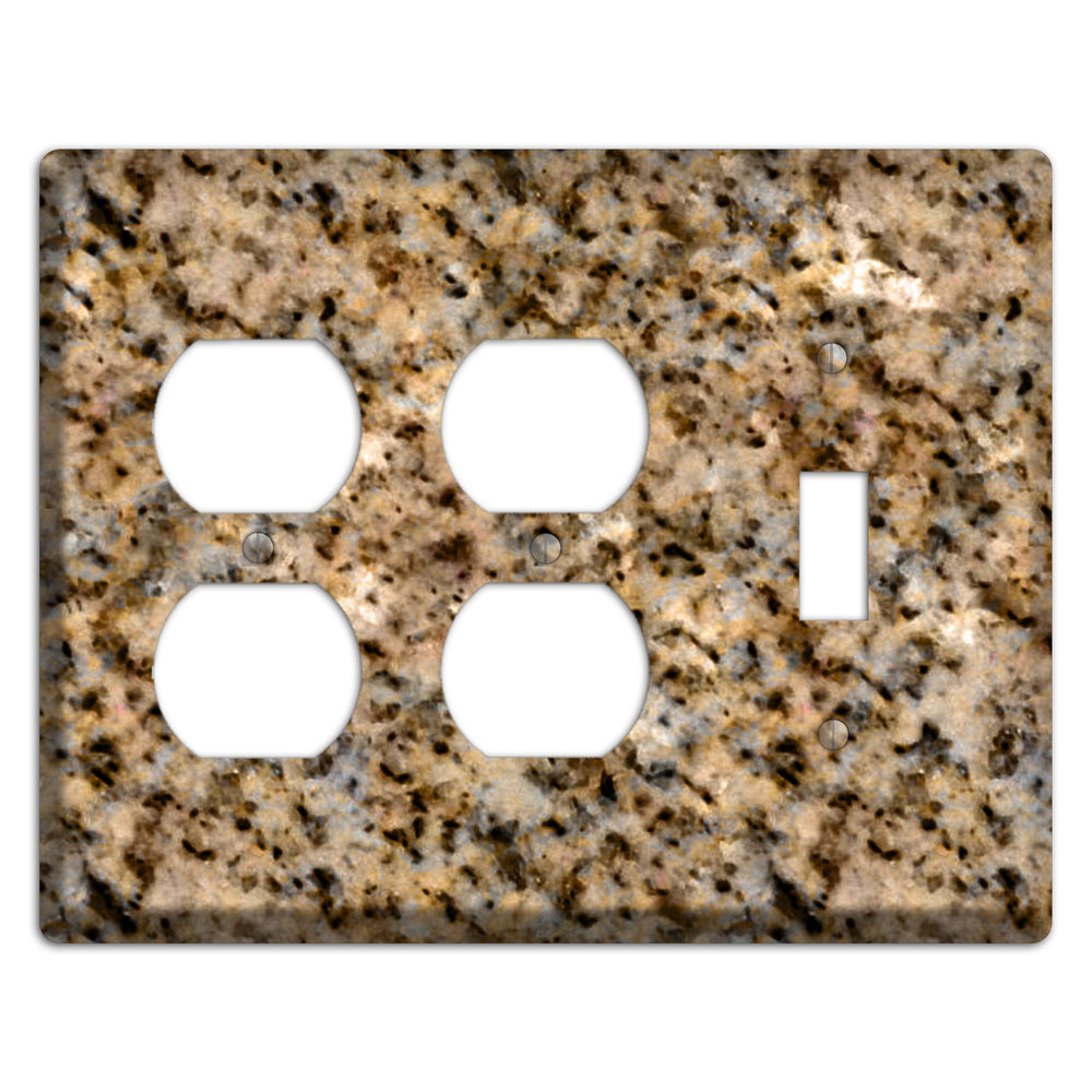 Giallo Ornamental Granite 2 Duplex / Toggle Wallplate