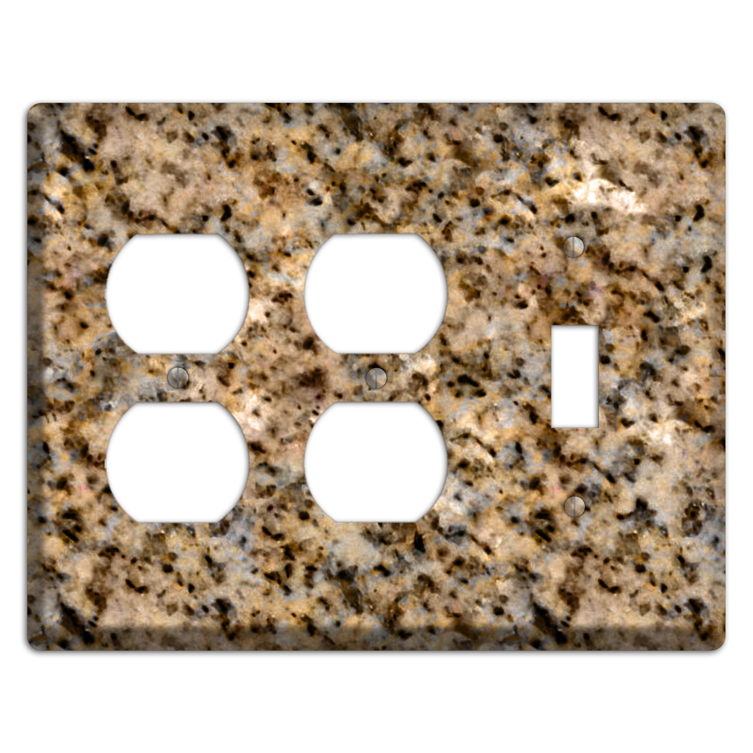 Giallo Ornamental Granite 2 Duplex / Toggle Wallplate