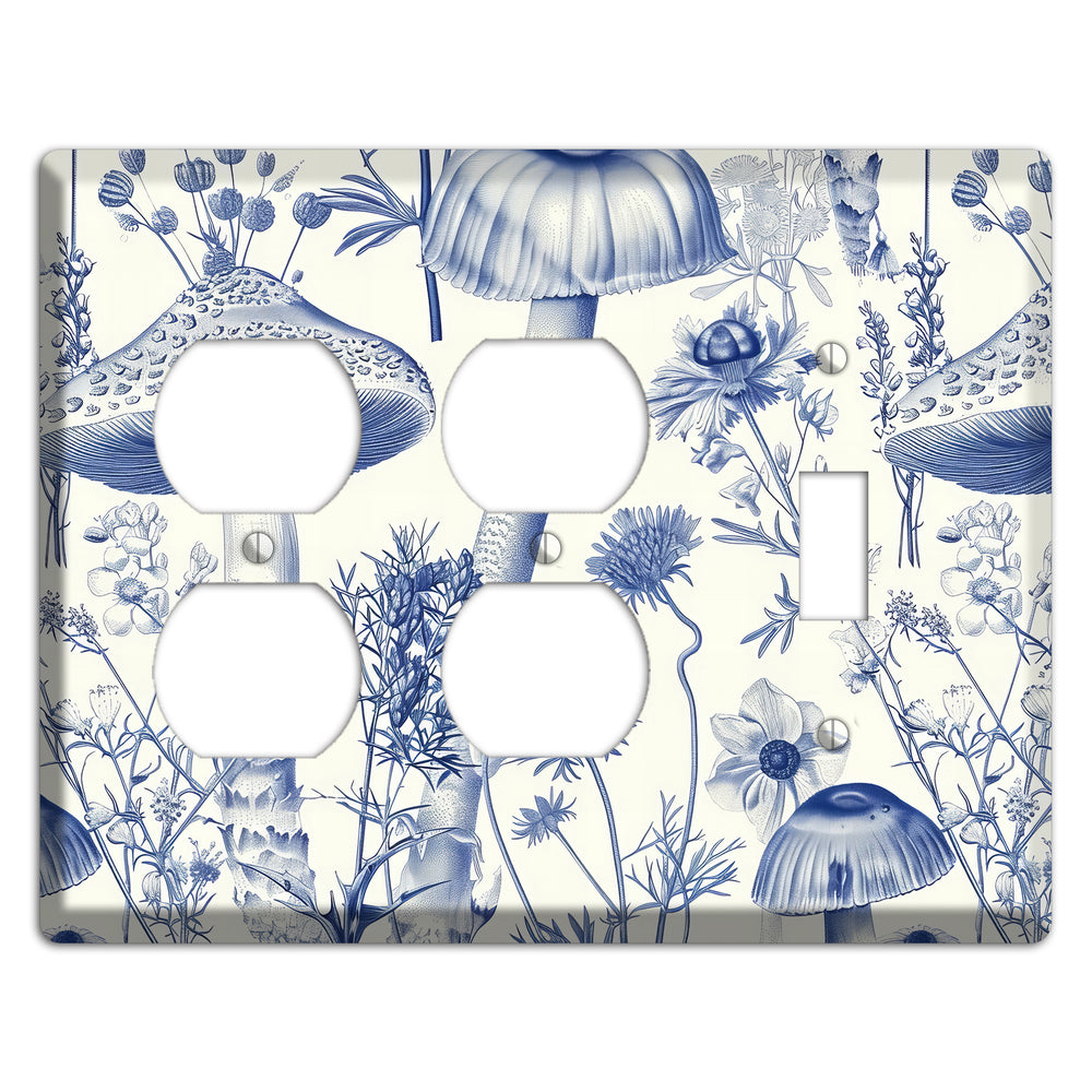 Cobalt Spore Garden 2 Duplex / Toggle Wallplate
