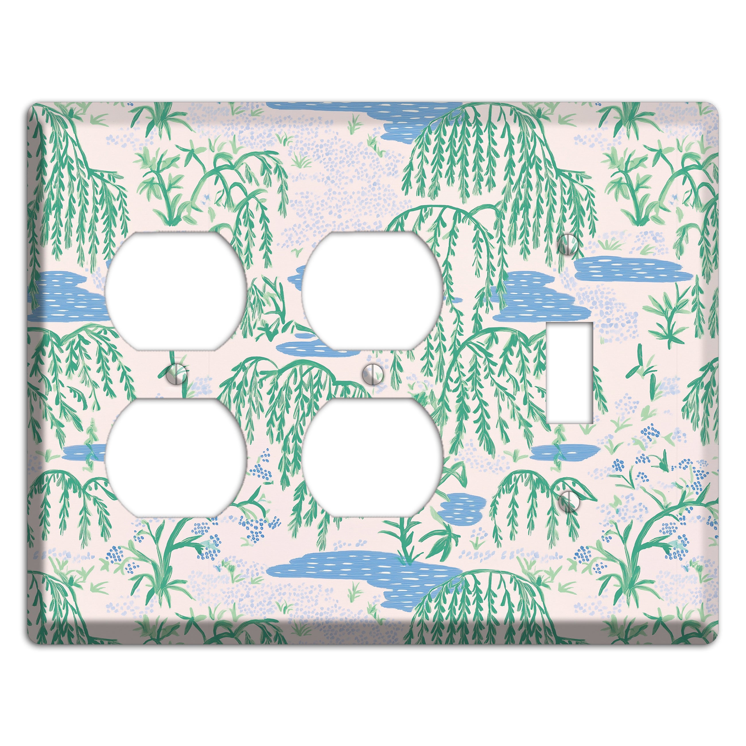 Willow & Still Water 2 Duplex / Toggle Wallplate