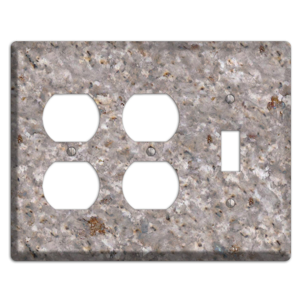Kashmir White Granite 2 Duplex / Toggle Wallplate