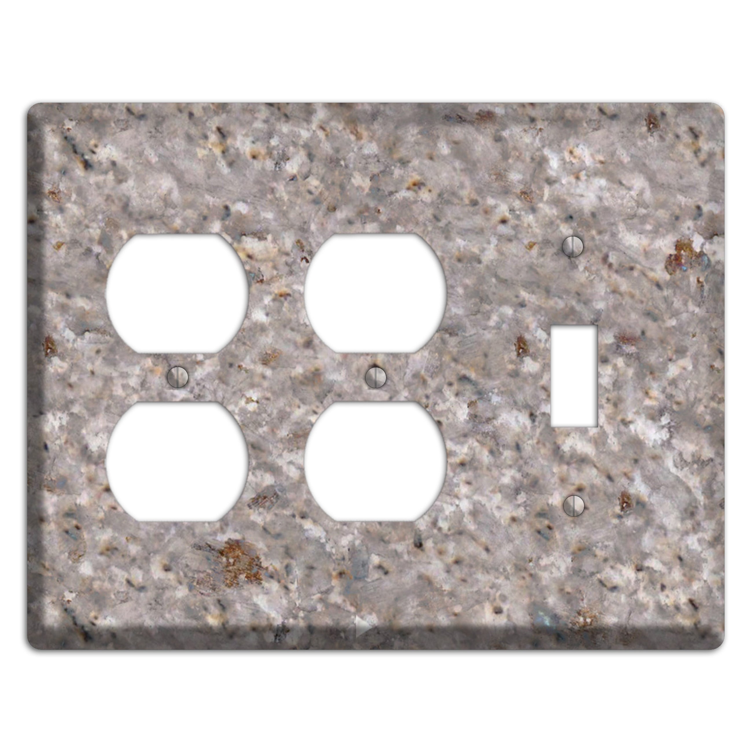 Kashmir White Granite 2 Duplex / Toggle Wallplate