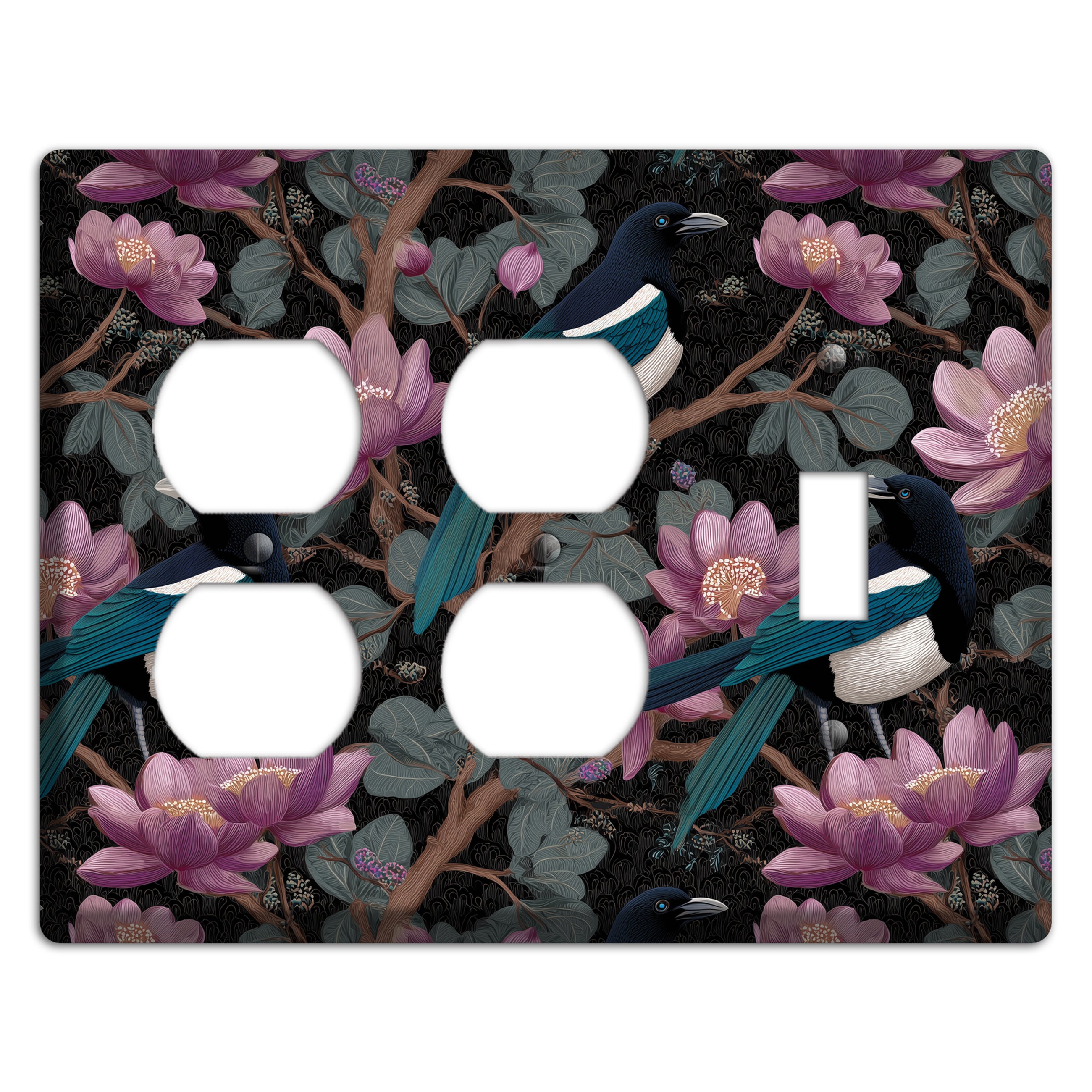 Magpie Moon Garden 2 Duplex / Toggle Wallplate