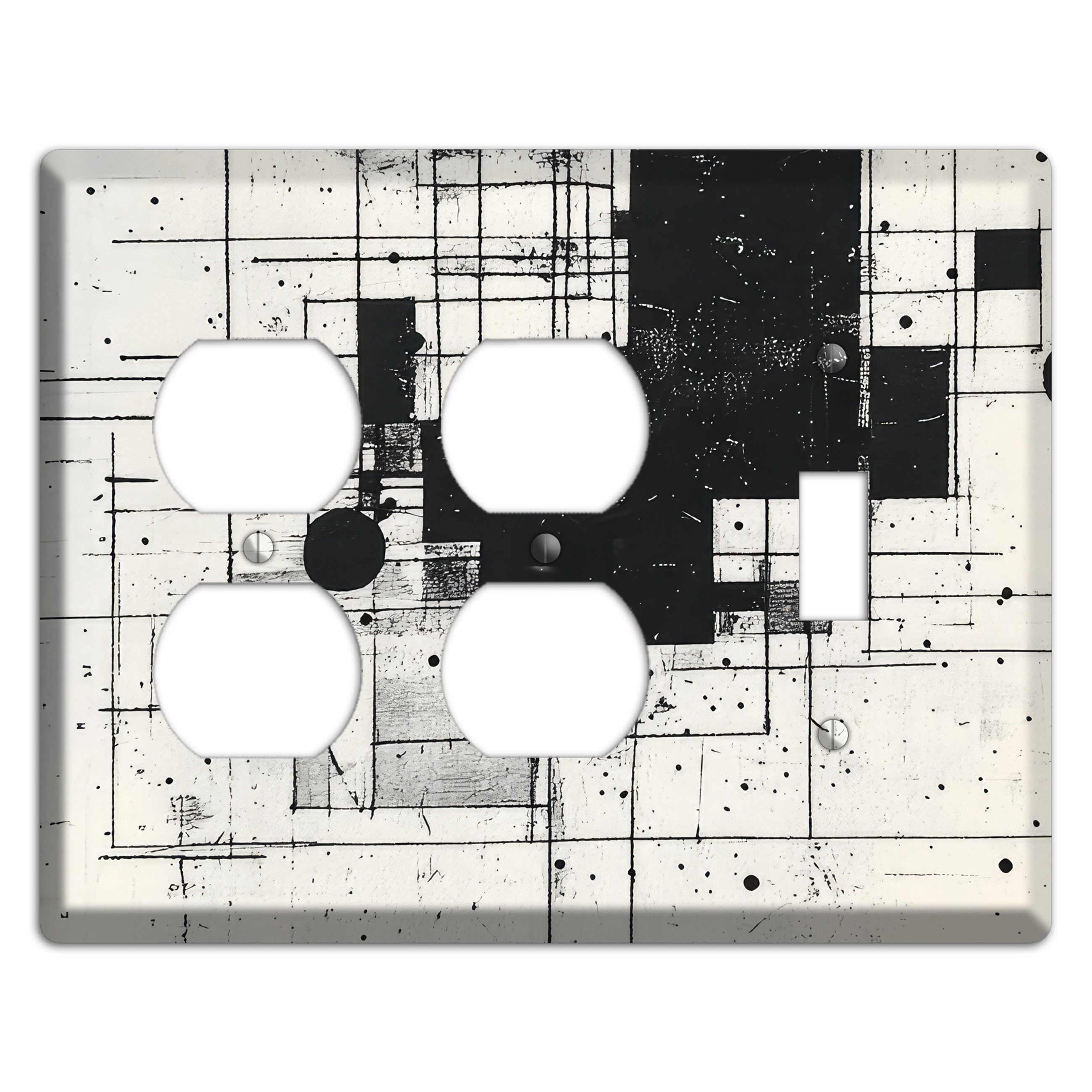 Drafting Ghost Grid 2 Duplex / Toggle Wallplate