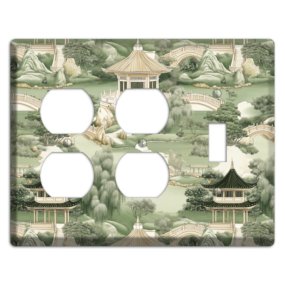 Jade Garden Toile 2 Duplex / Toggle Wallplate