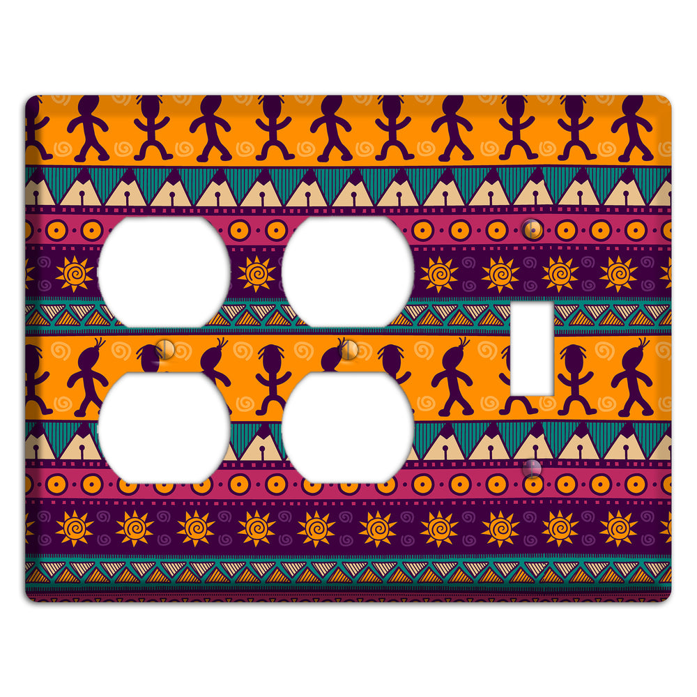 Tribal Rhythm 2 Duplex / Toggle Wallplate