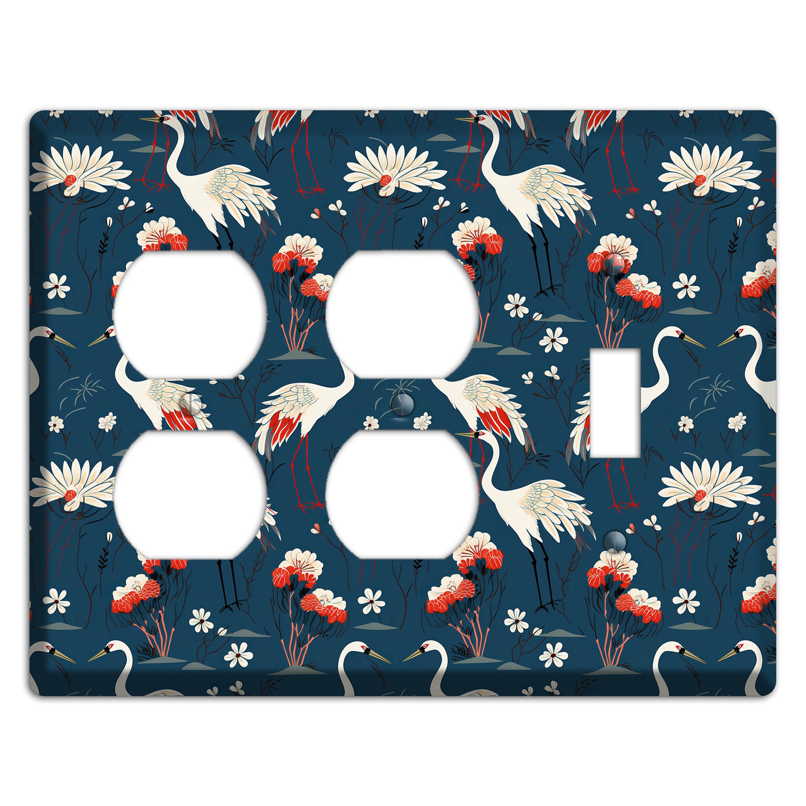 Sapphire Crane Meadow 2 Duplex / Toggle Wallplate