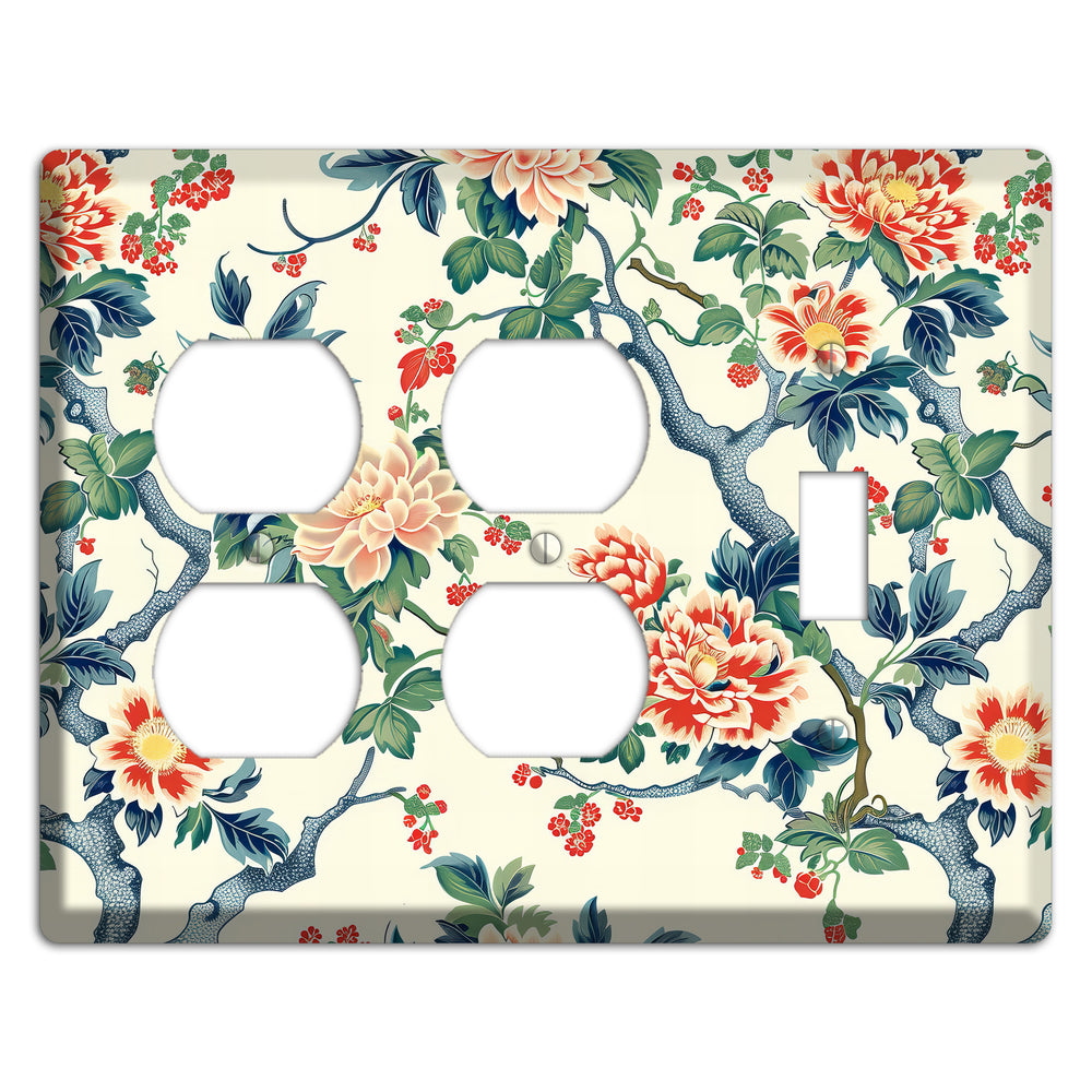 Peony & Branch 2 Duplex / Toggle Wallplate