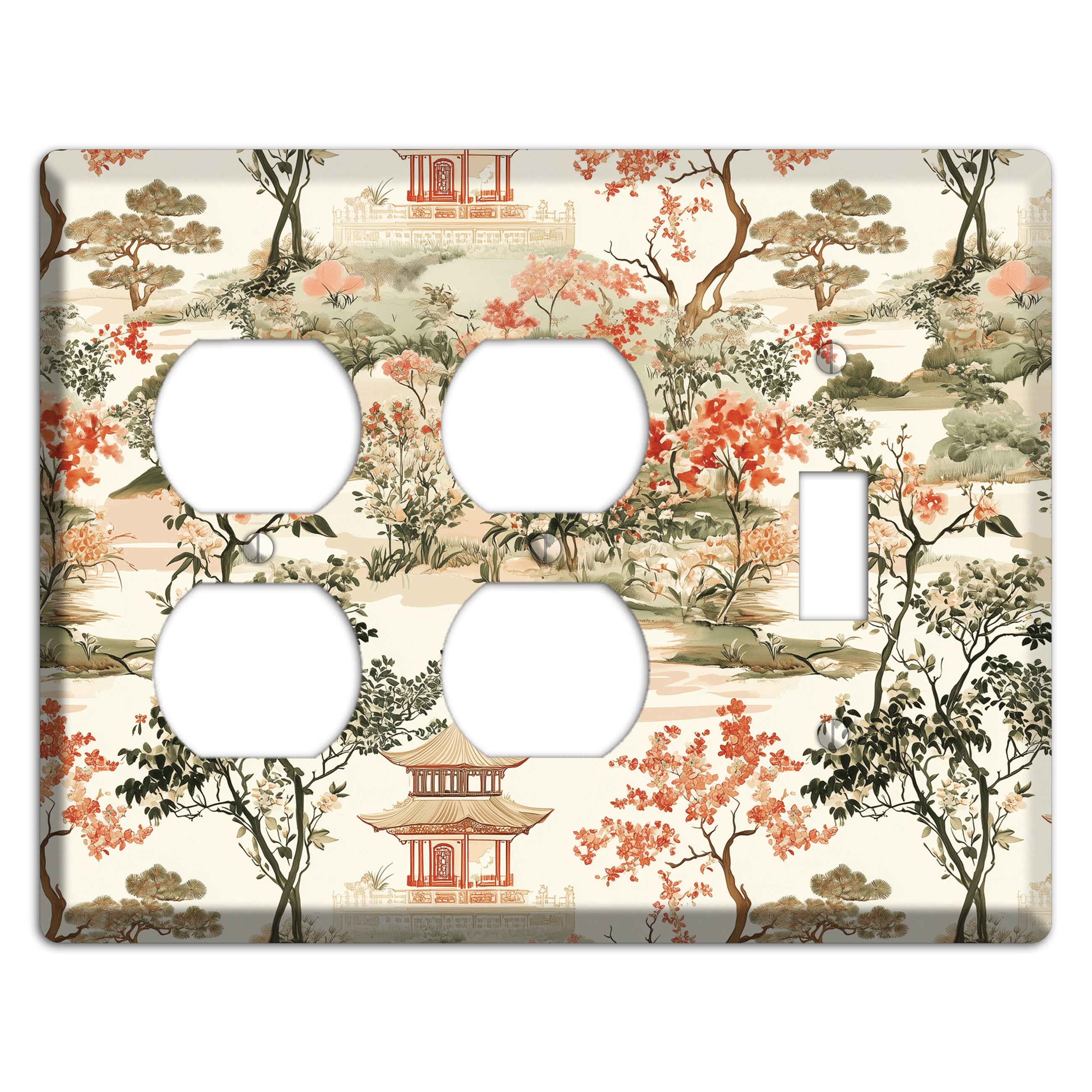 Pavilion & Petal 2 Duplex / Toggle Wallplate