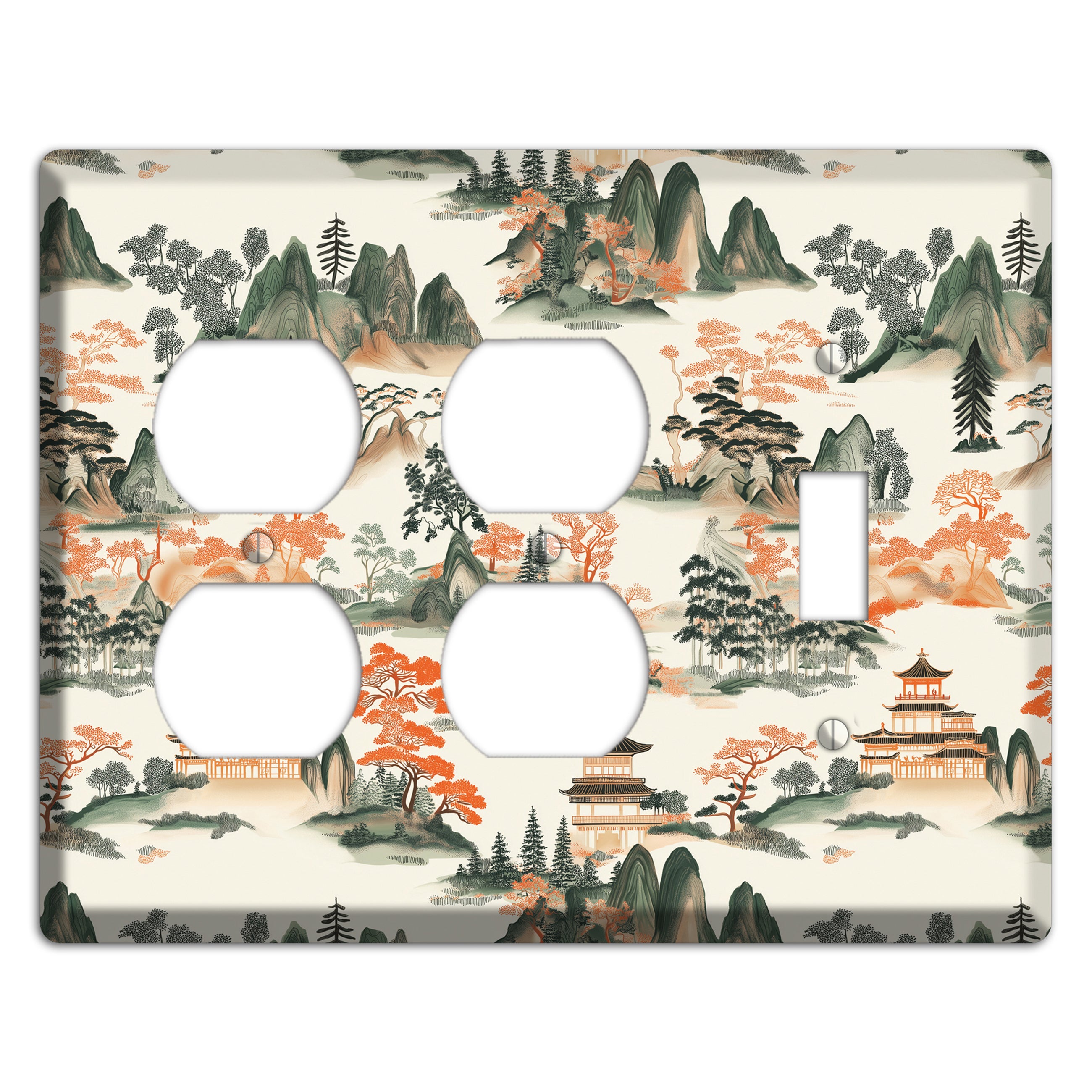 Peaks & Pagodas 2 Duplex / Toggle Wallplate
