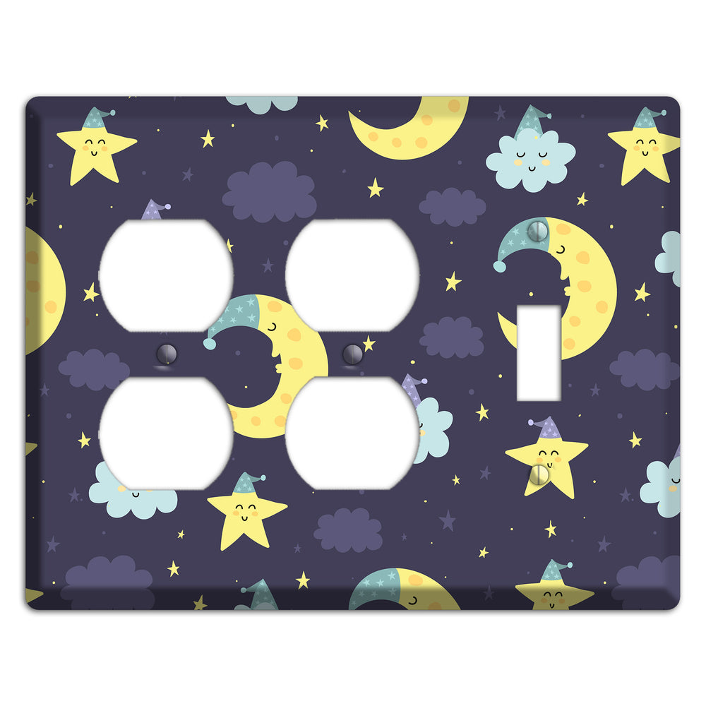 Moon & Star Wishes 2 Duplex / Toggle Wallplate
