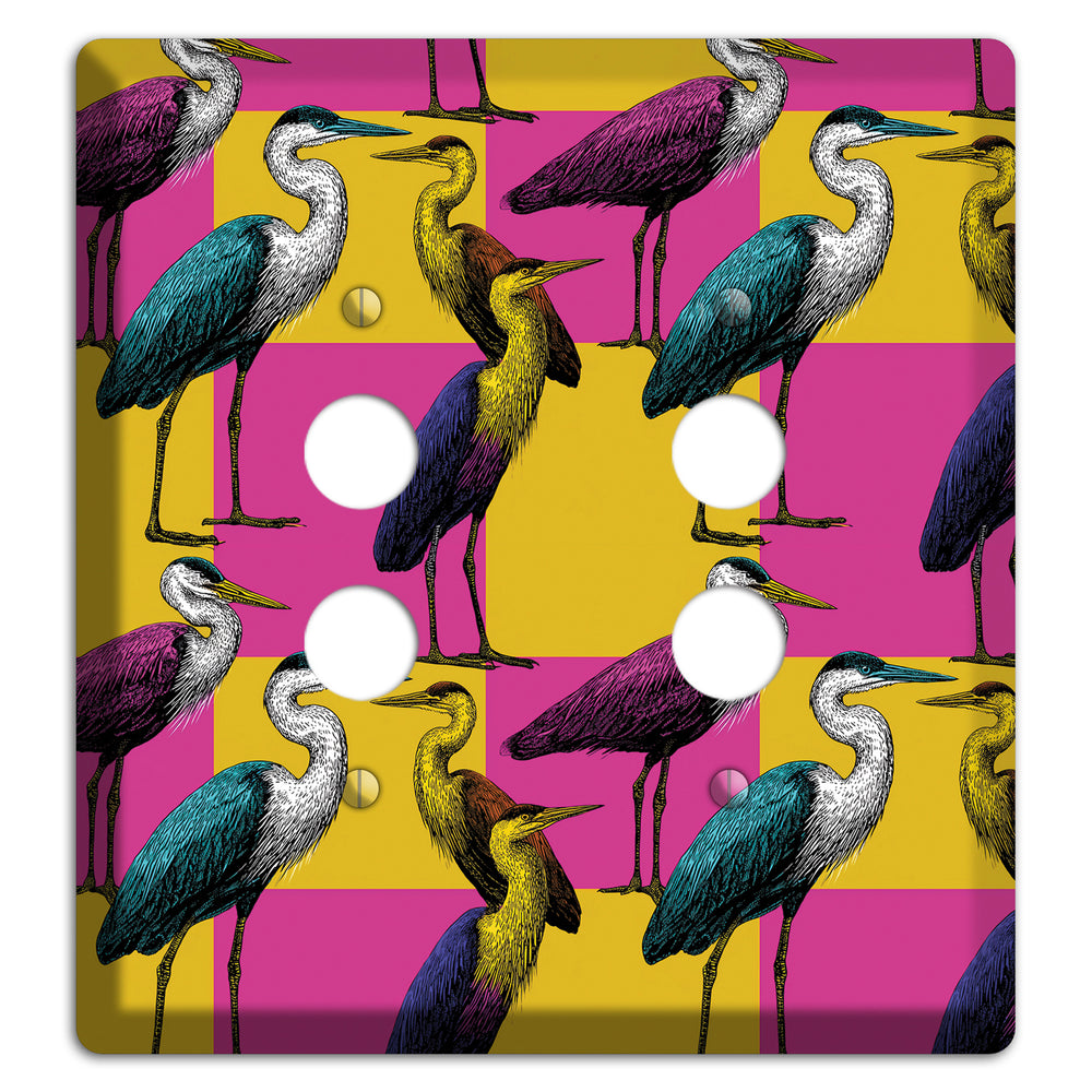 Magenta Heron Grid 2 Pushbutton Wallplate