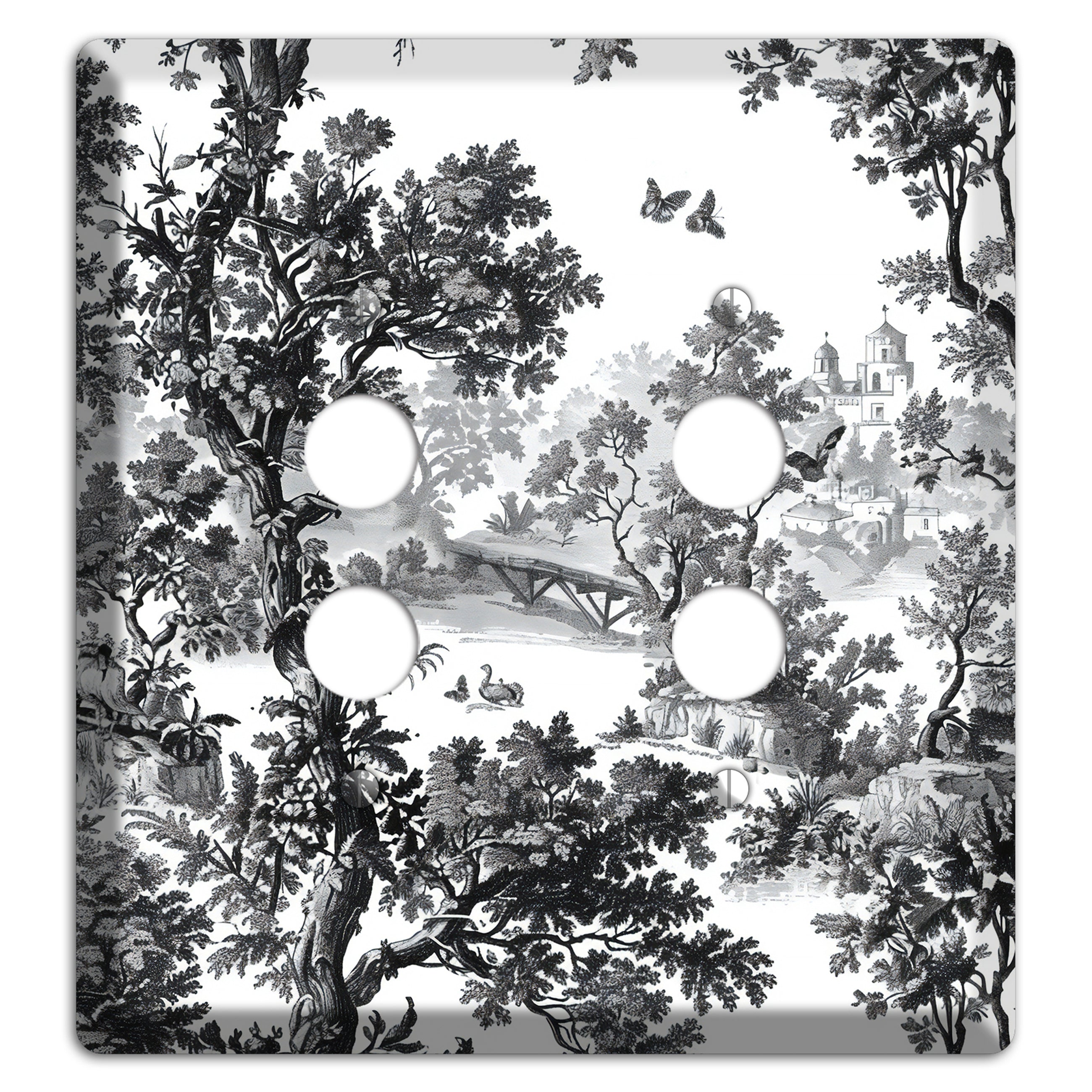 Woodland Chapel Mist 2 Pushbutton Wallplate