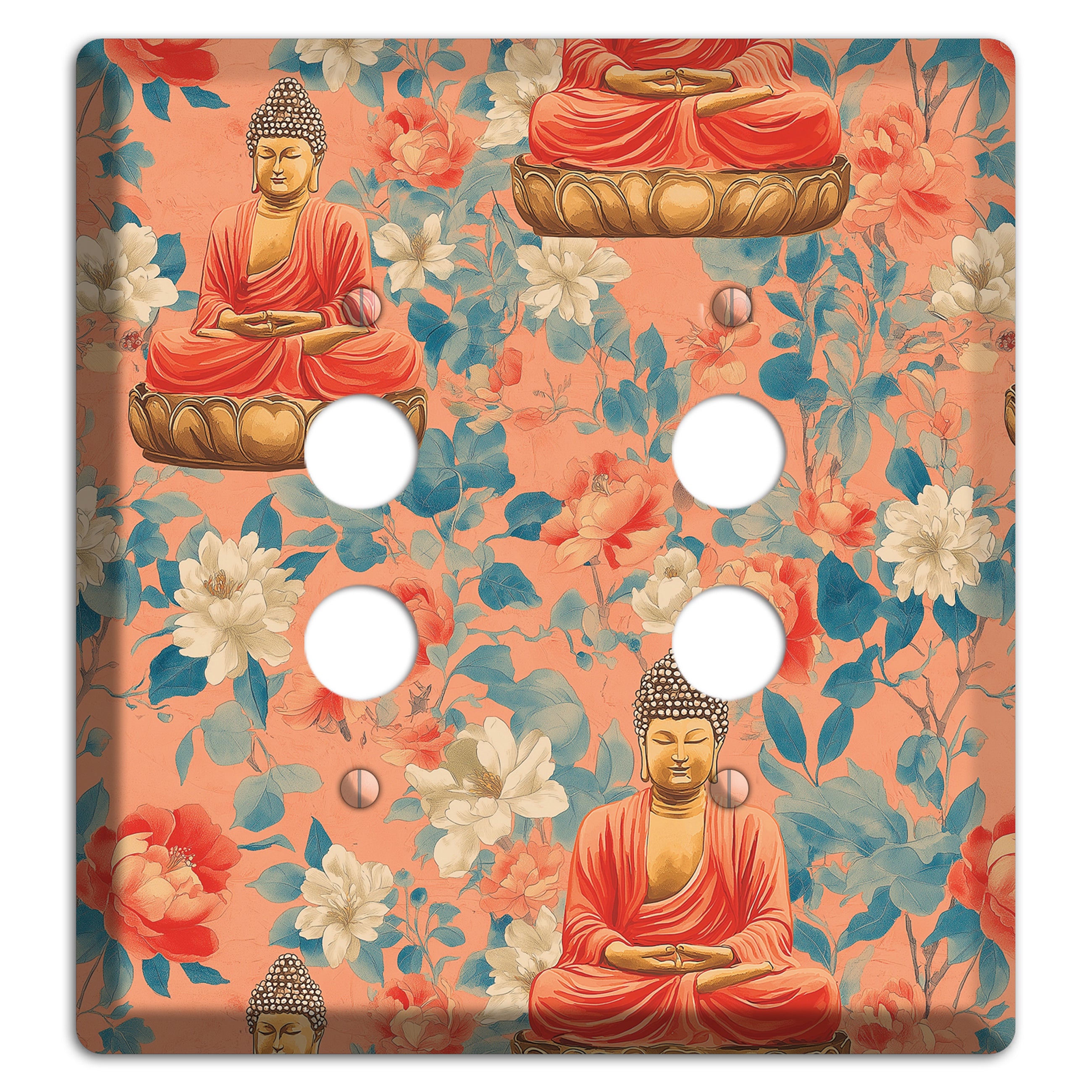 Lotus & Coral 2 Pushbutton Wallplate
