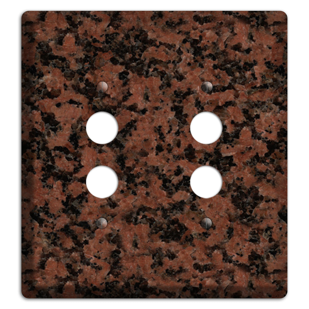 New Imperial Red Granite 2 Pushbutton Wallplate