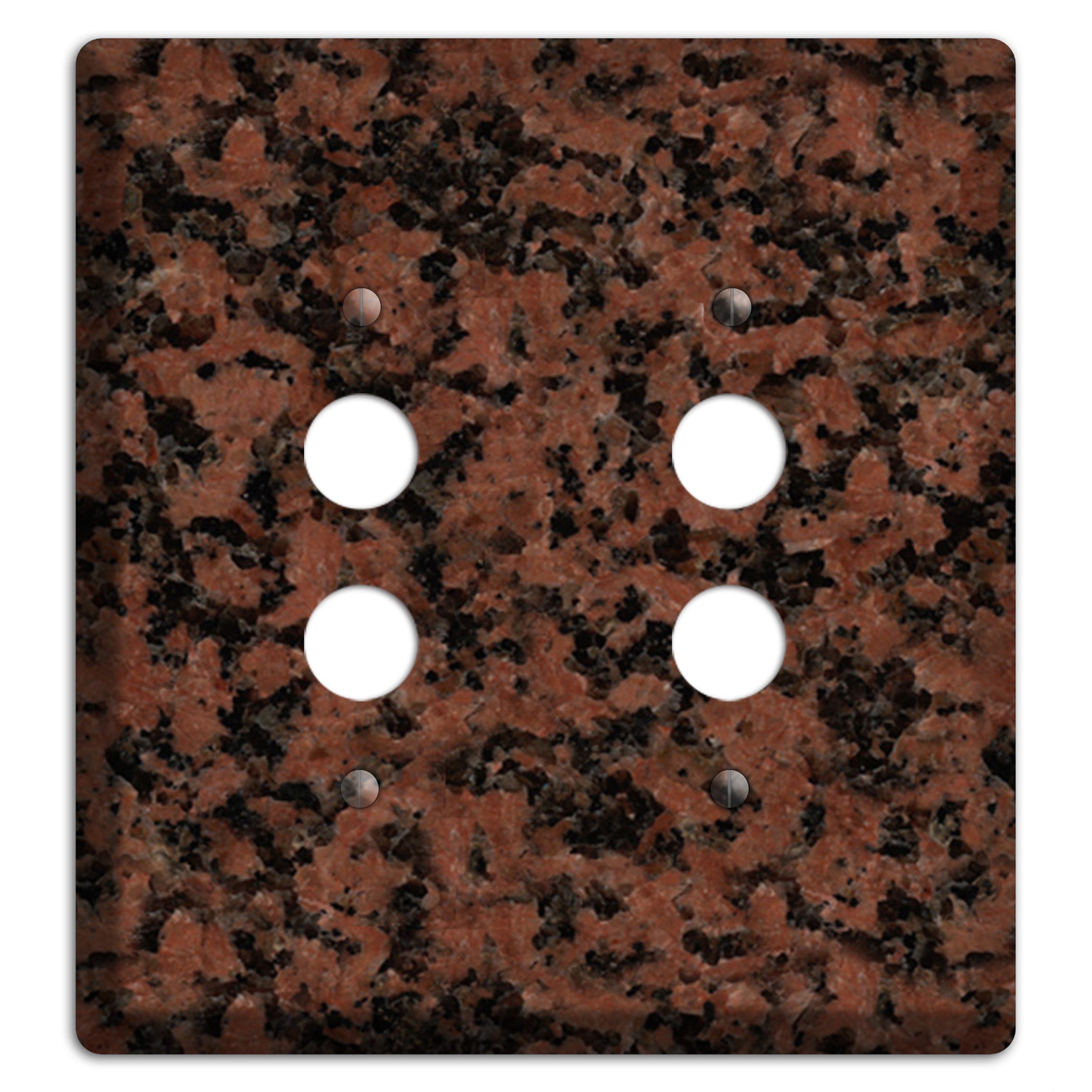 New Imperial Red Granite 2 Pushbutton Wallplate