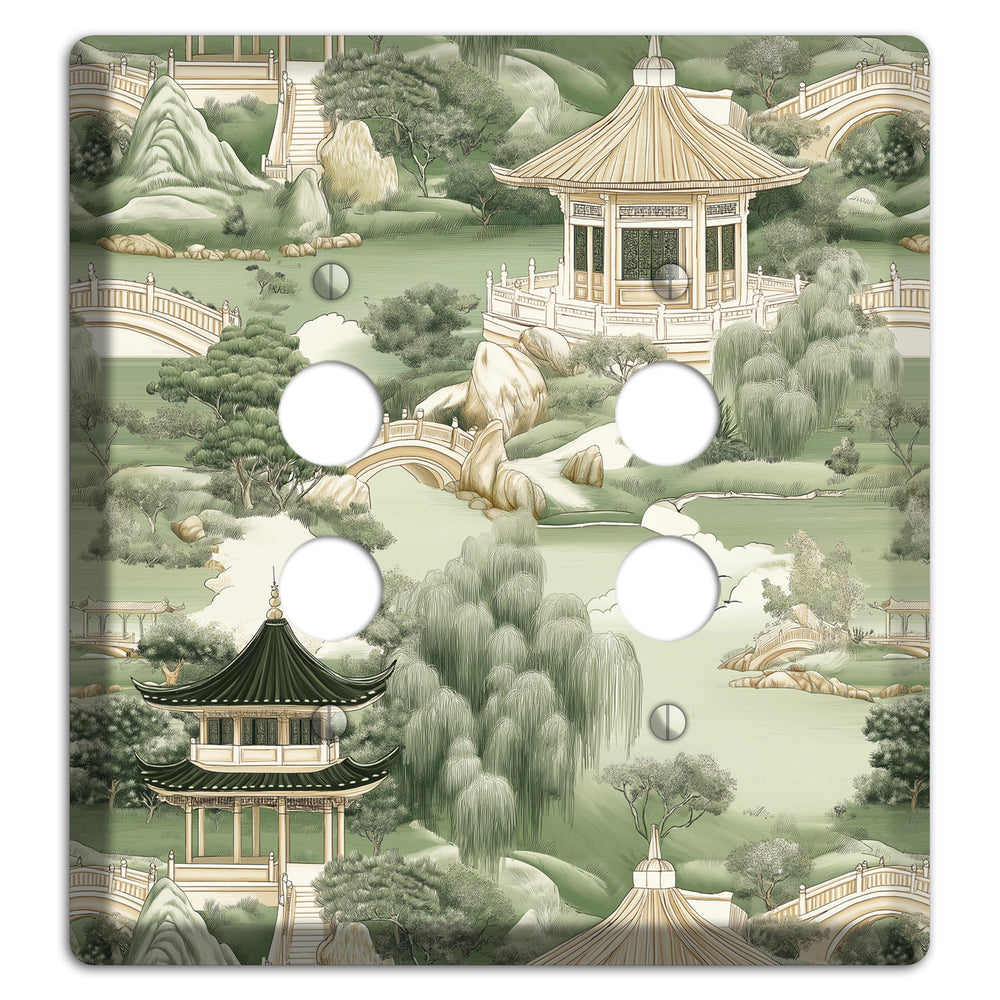 Jade Garden Toile 2 Pushbutton Wallplate