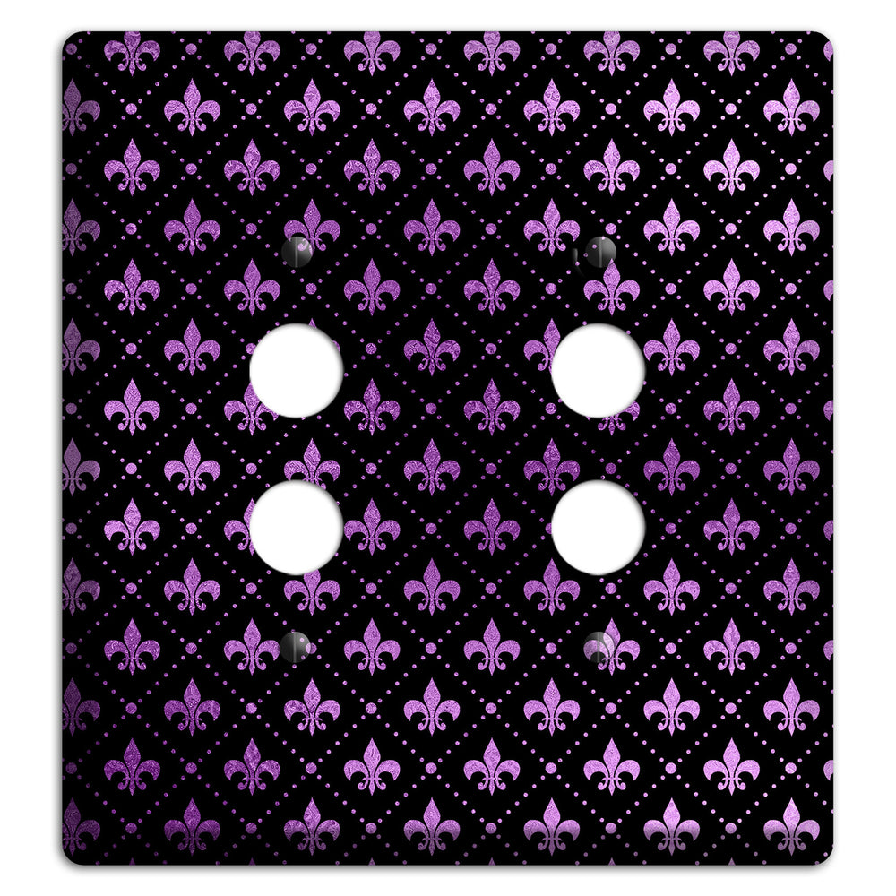 Royal Lilac Grid 2 Pushbutton Wallplate