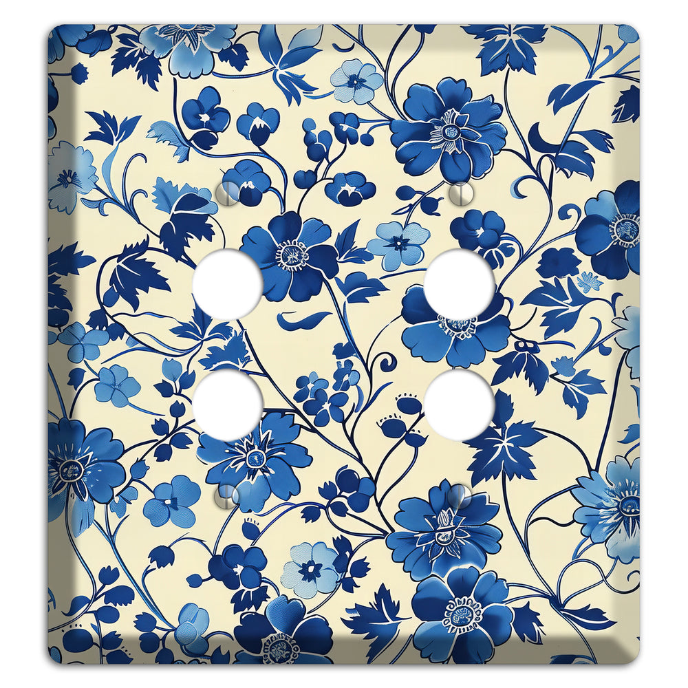 Porcelain Garden Riot 2 Pushbutton Wallplate