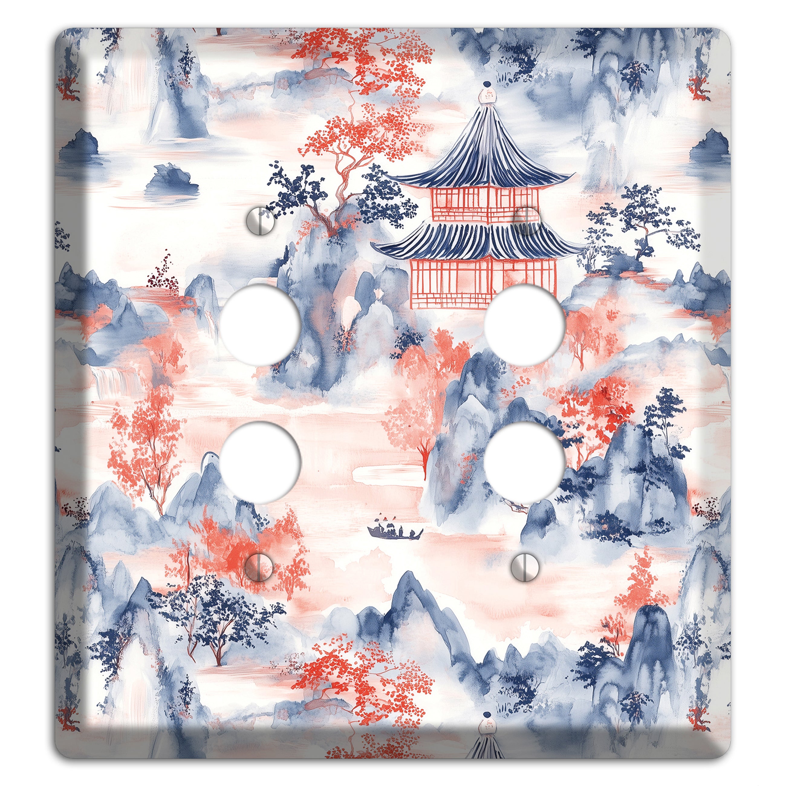 Ink & Ember Peaks 2 Pushbutton Wallplate