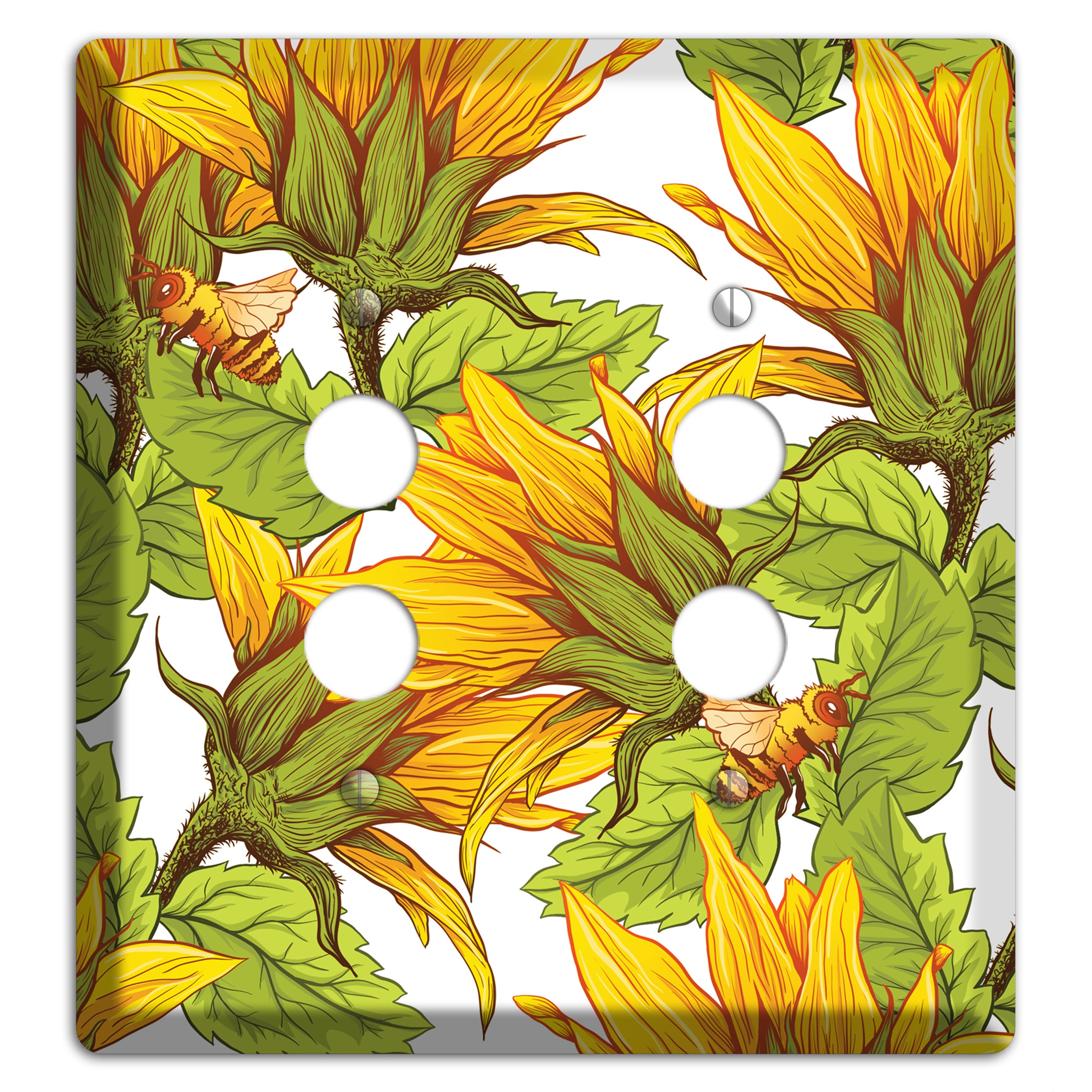 Pollen & Wings 2 Pushbutton Wallplate