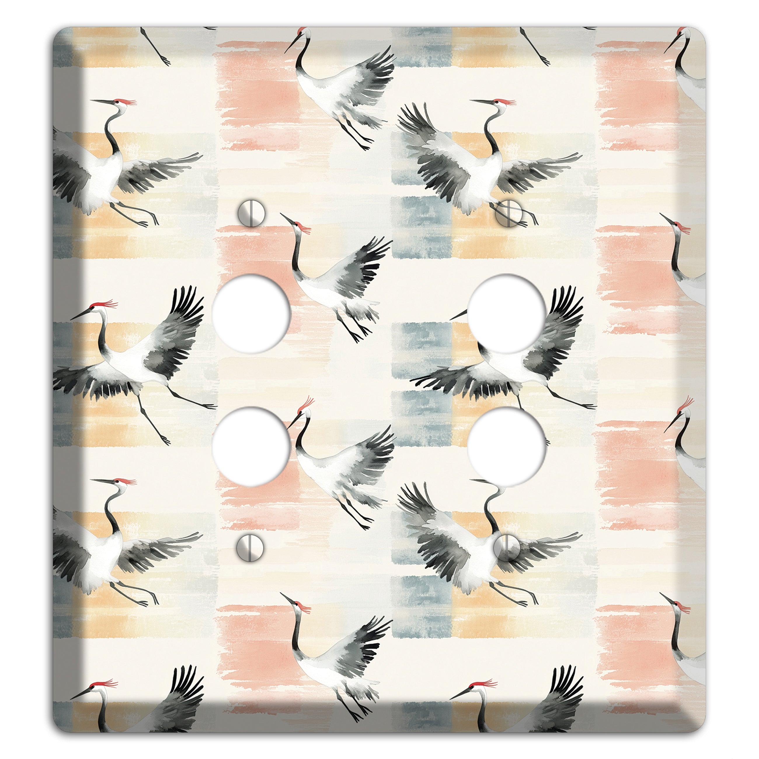 Blush Patchwork Flight 2 Pushbutton Wallplate