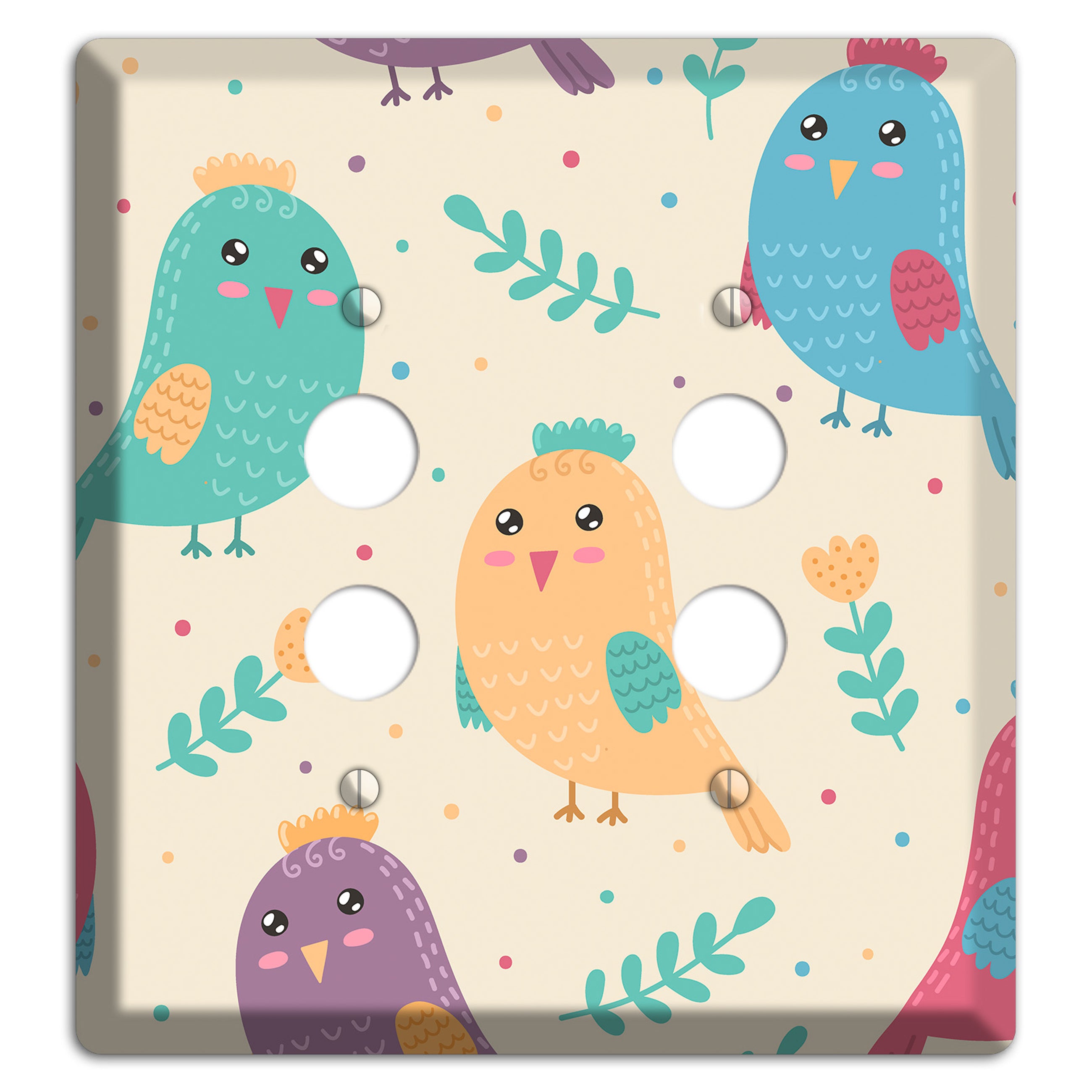 Jungle Giggles (Light) 2 Pushbutton Wallplate