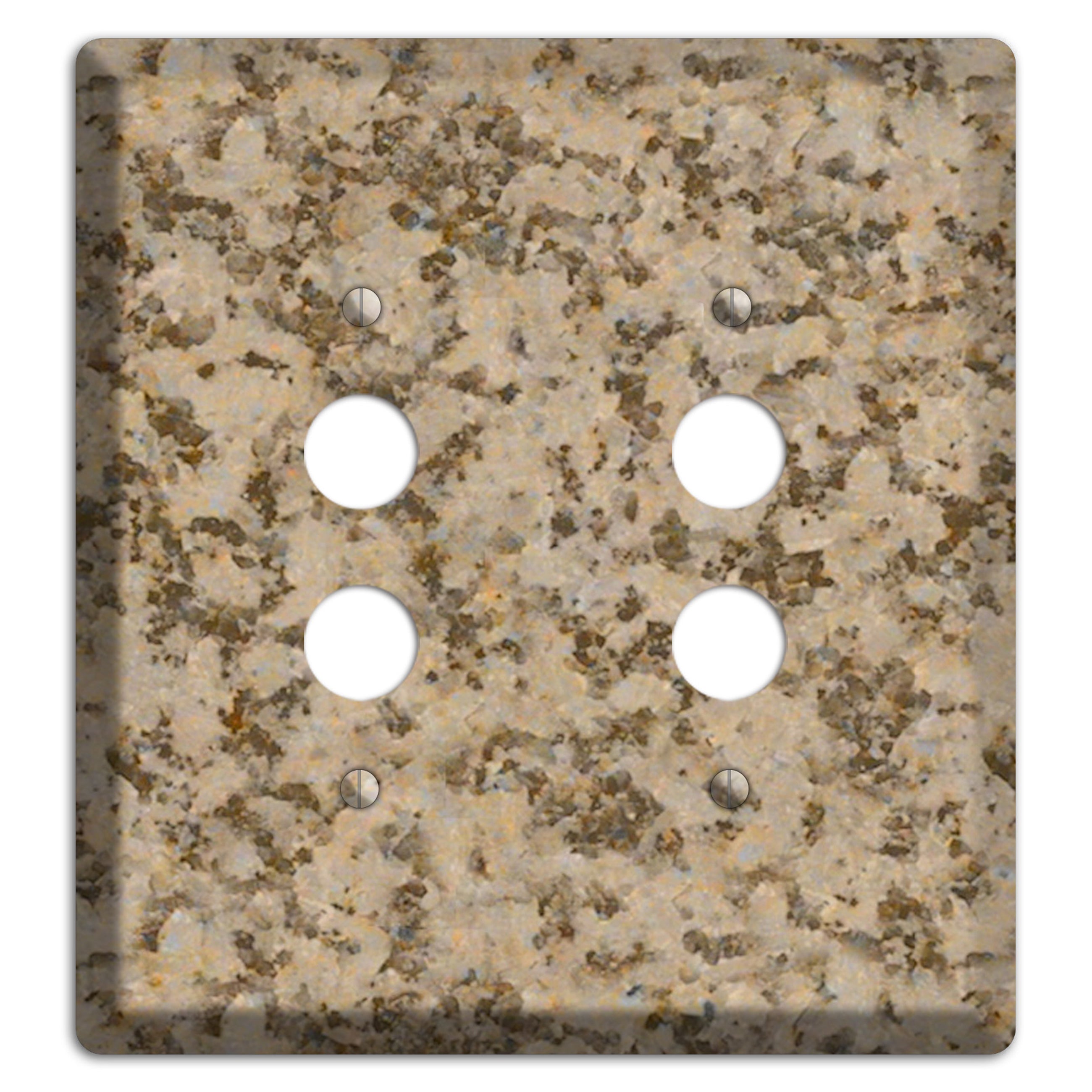 Giallo Santa Cecilia Granite 2 Pushbutton Wallplate