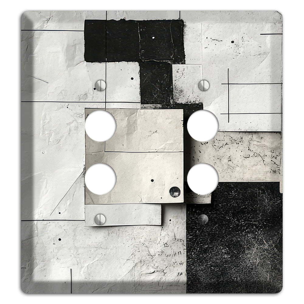Torn Blueprint Collage 2 Pushbutton Wallplate