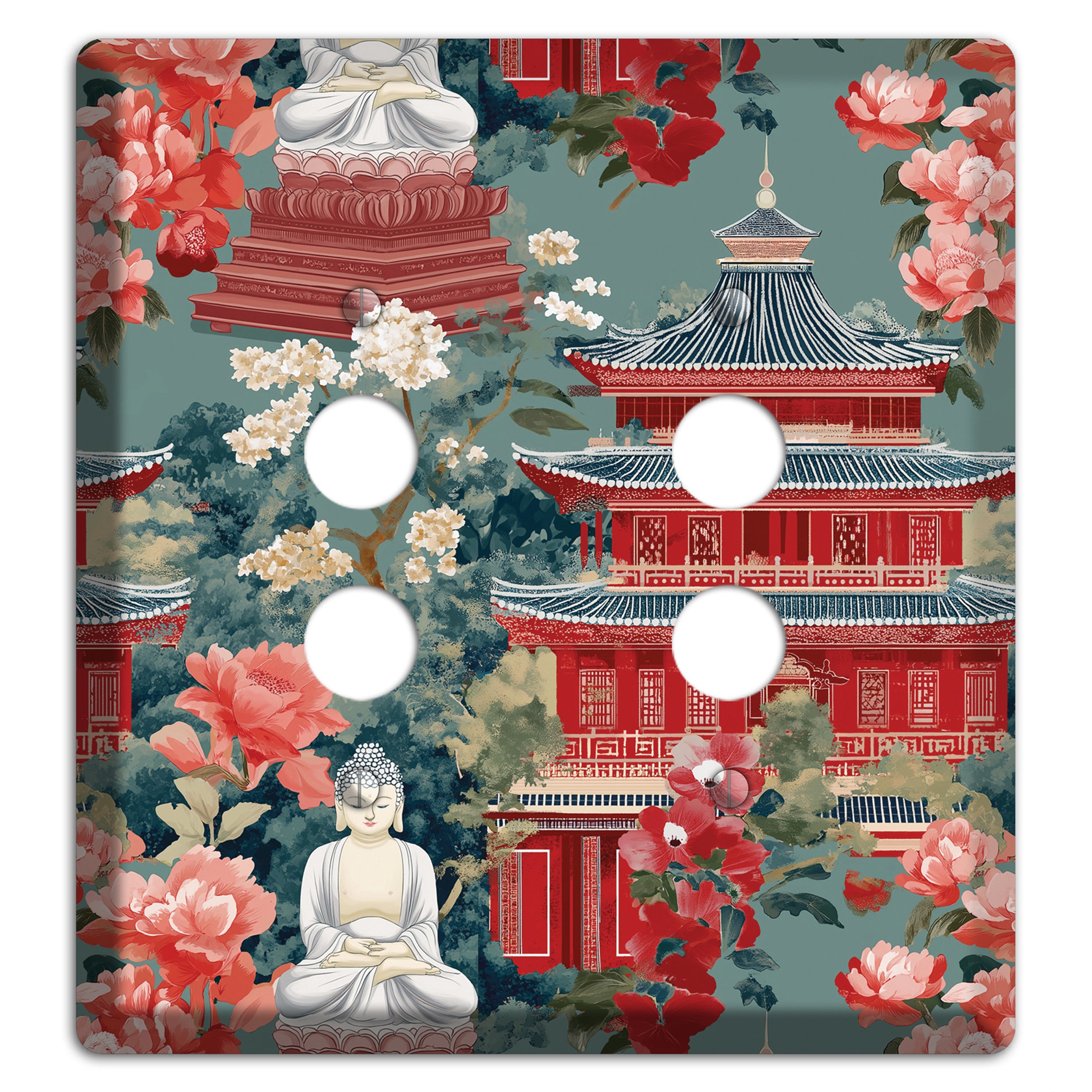 Lotus Temple Garden 2 Pushbutton Wallplate