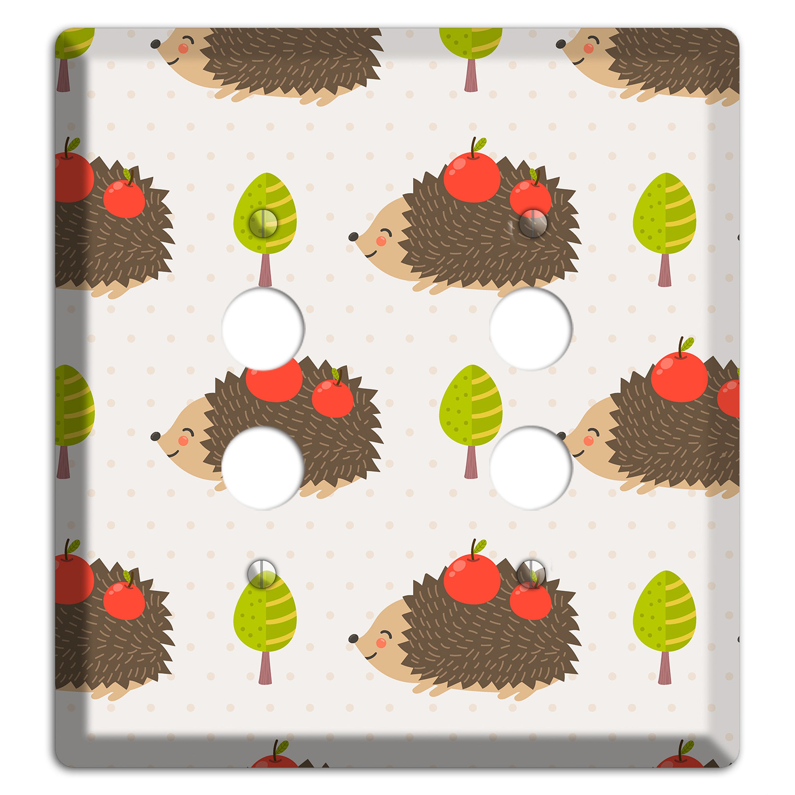 Hedgehog Harvest 2 Pushbutton Wallplate