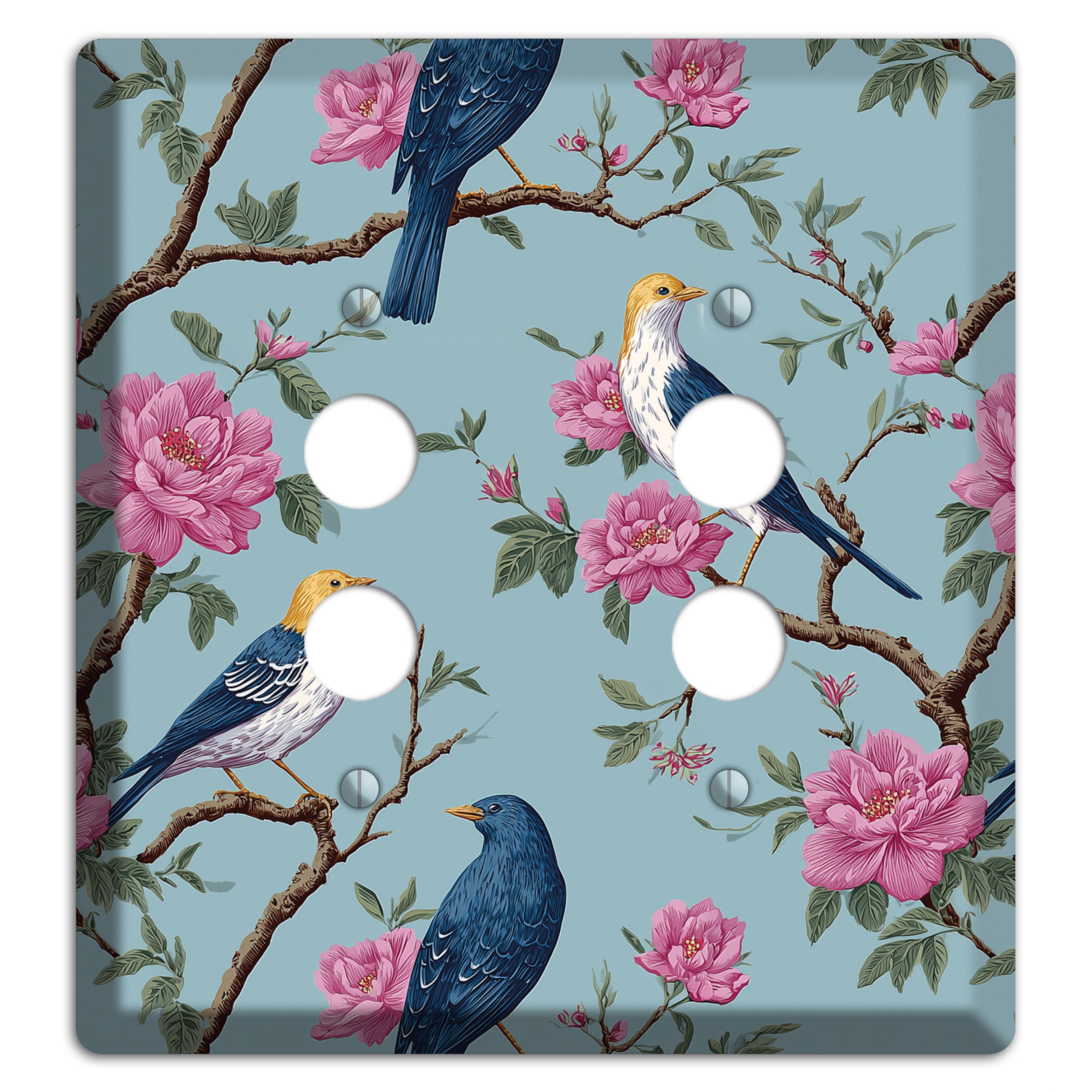 Blossom & Wing 2 Pushbutton Wallplate